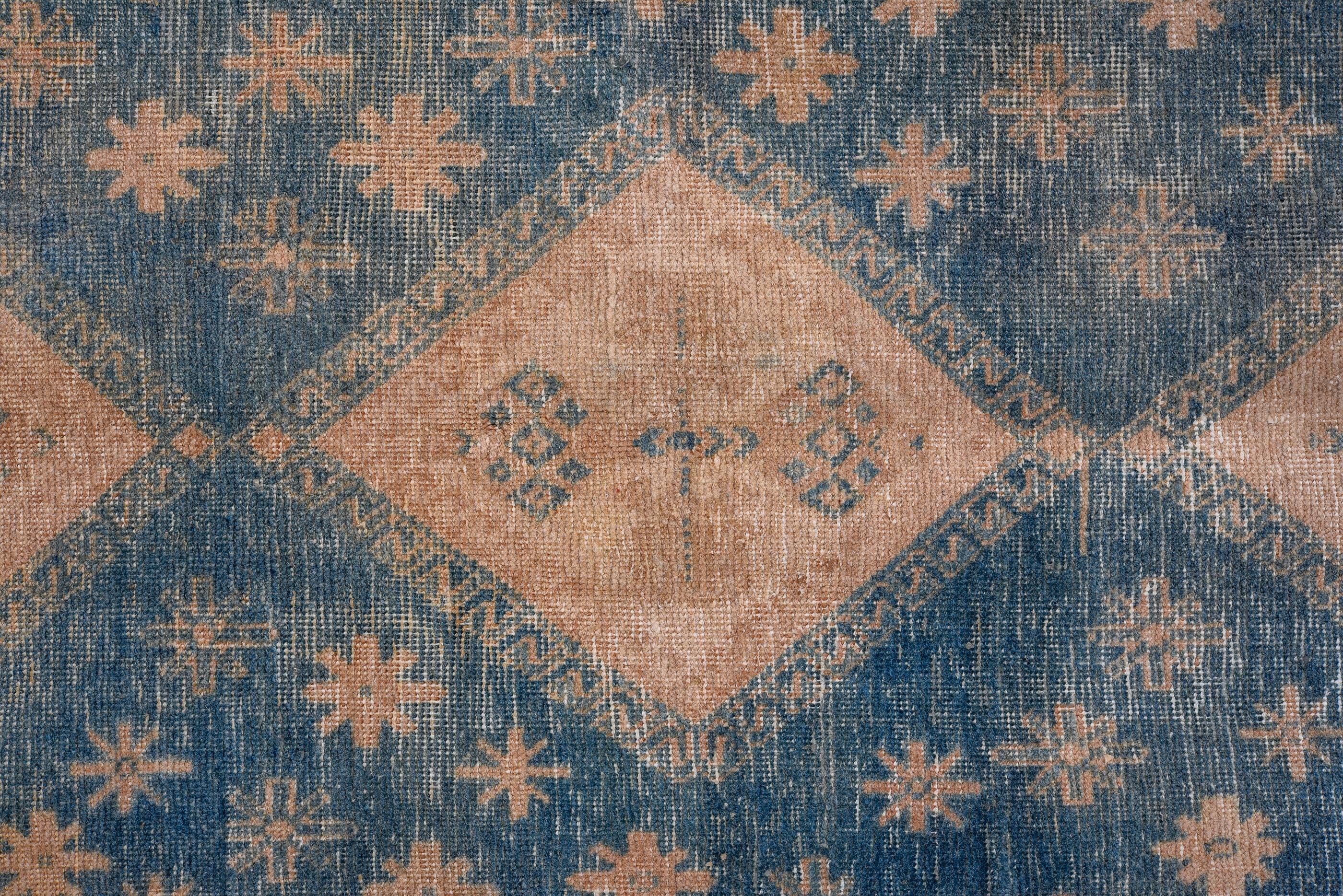 20th Century Antique Afshar Rug - Faded Orange and Deep Sea Blue For Sale