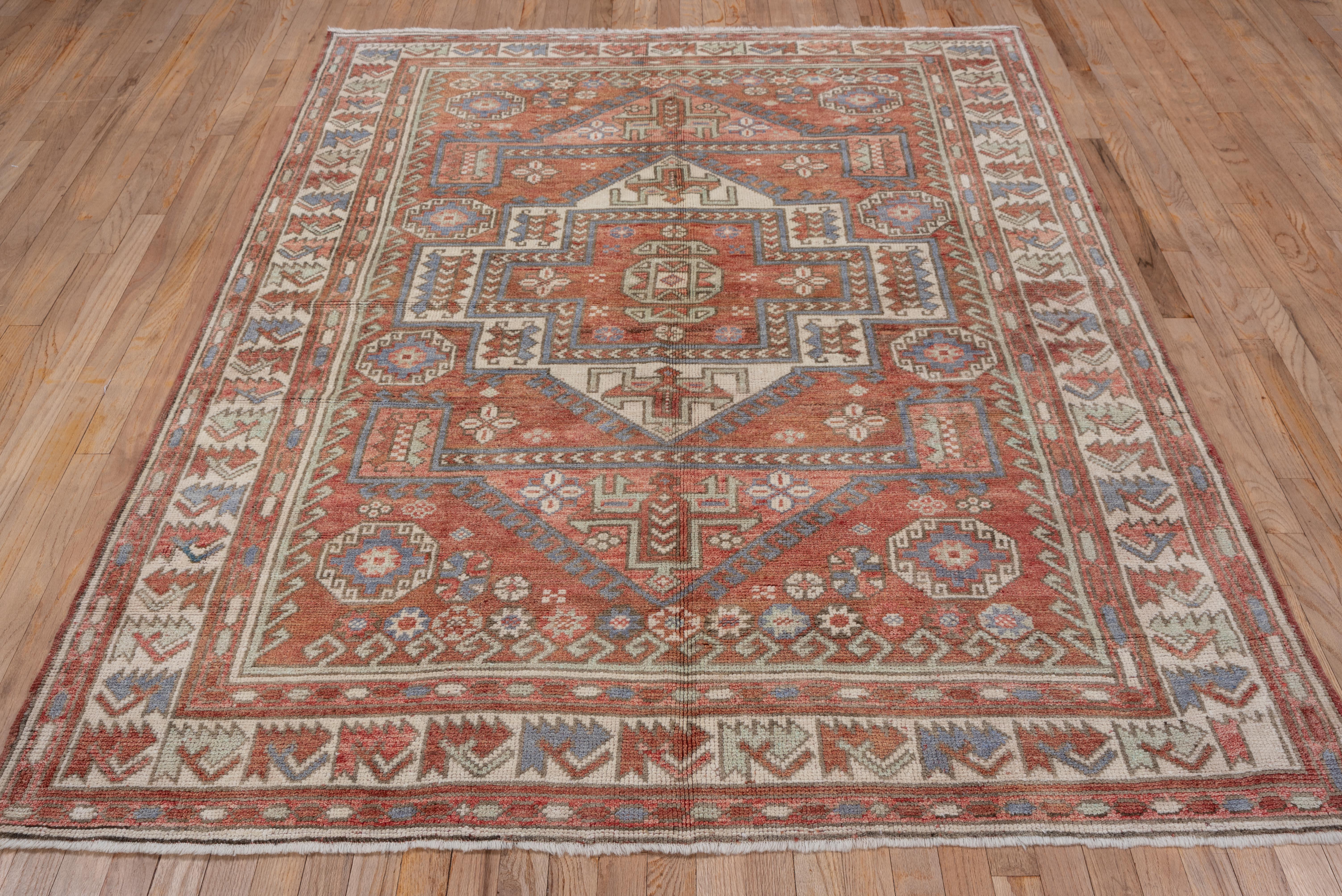 Antique Turkish Oushak Rug 1950s For Sale 1