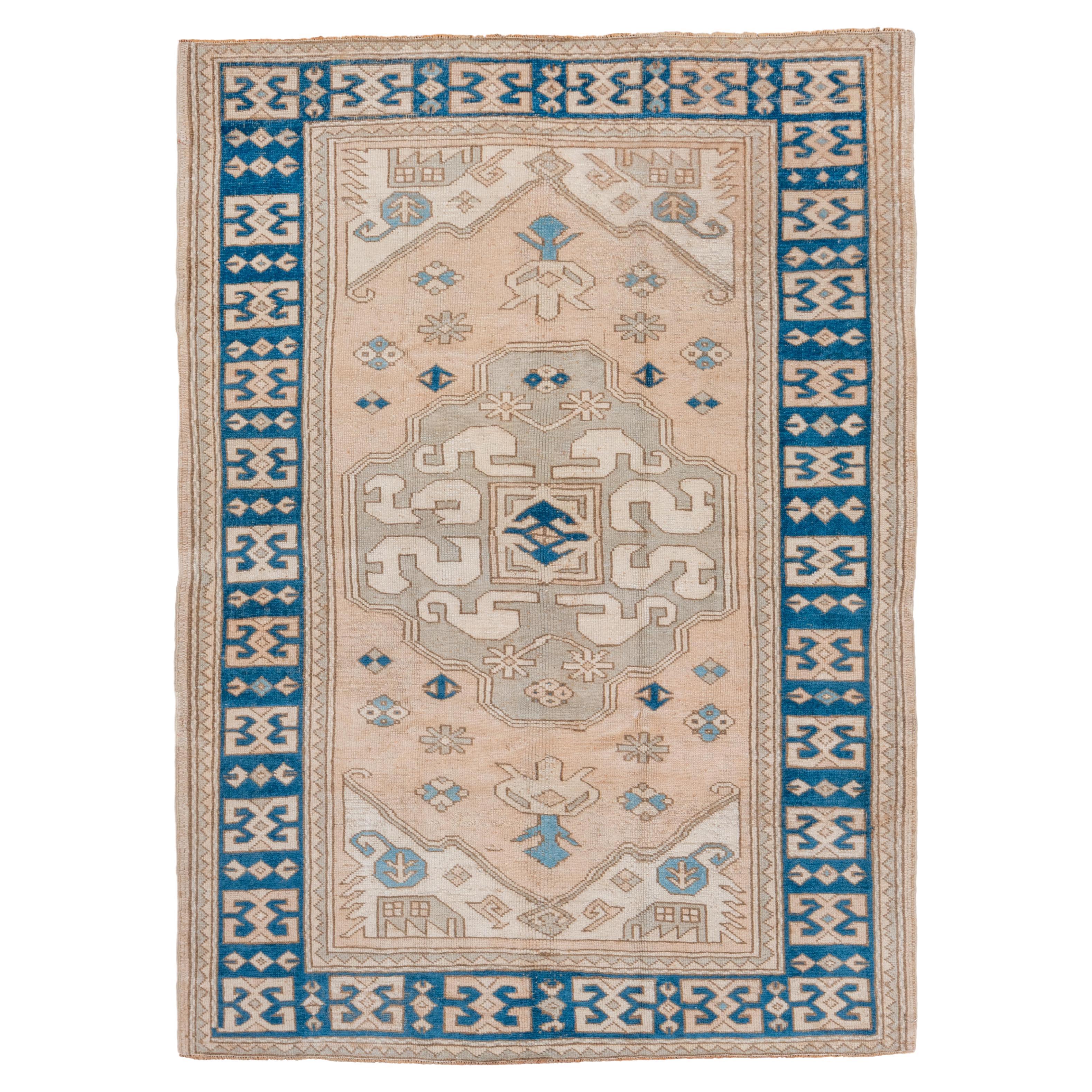 Antique Turkish Oushak Rug 1950s For Sale