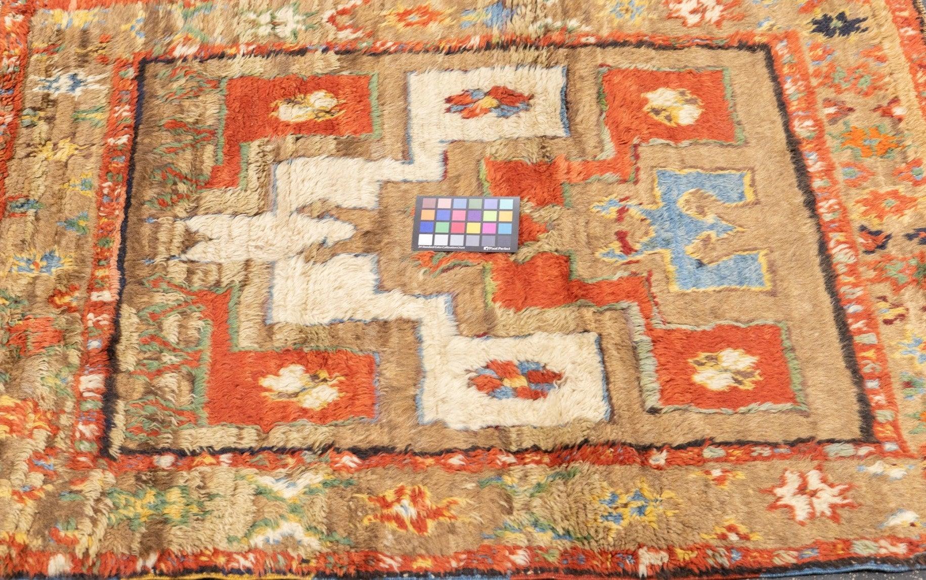 Antique Turkish Rug 3'6'' x 4'11'' For Sale 4