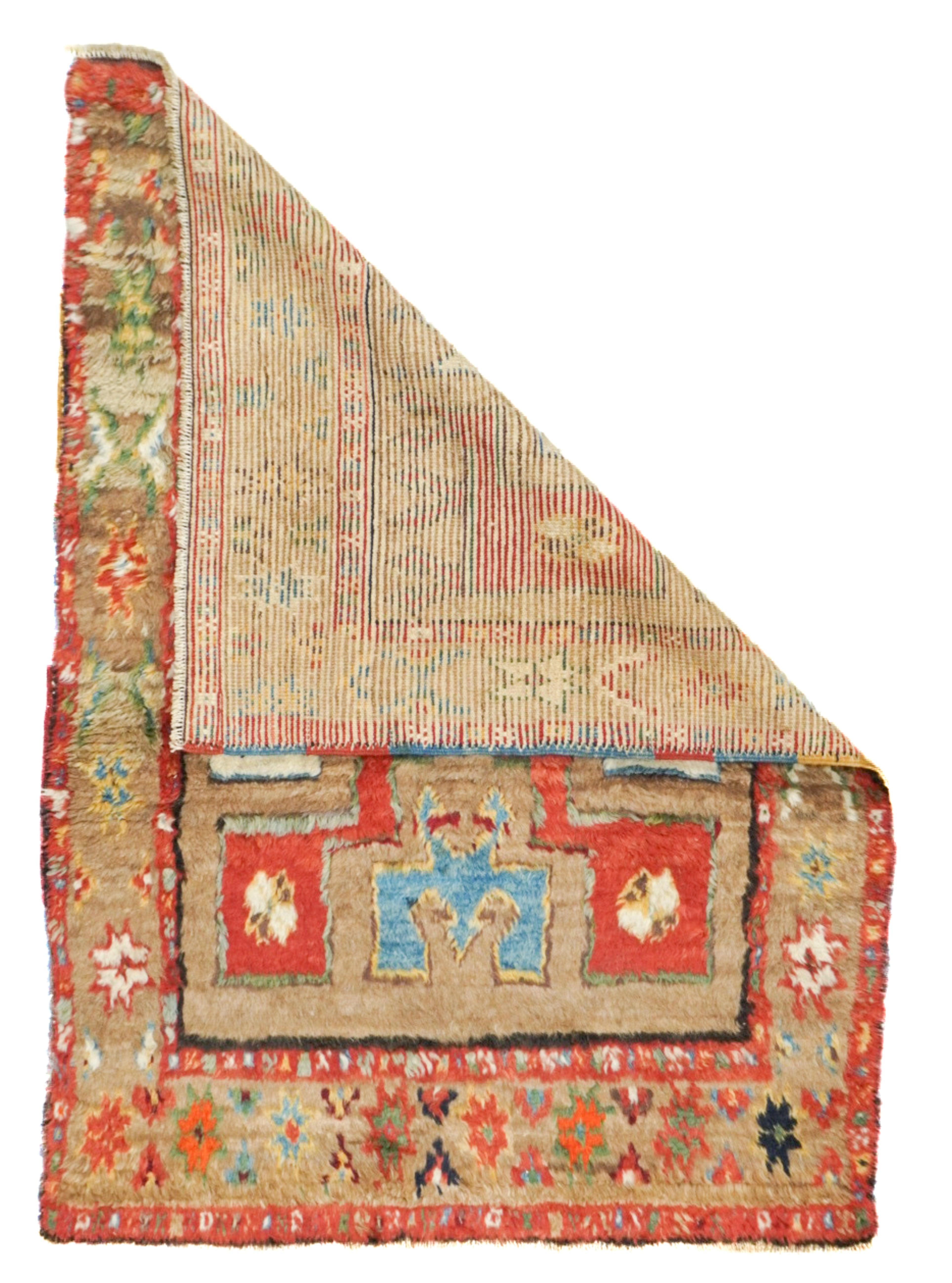 Antique Turkish Rug 3'6'' x 4'11''. The carpets, scatters, runners, long rugs and bags of the towns, villages and tribes of Anatolia, including: Oushak, Ghiordes, Kula, Ladik, Hereke, Konya, Melas, Bergama, Sivas, Kayseri and Yuruk. Enormous range