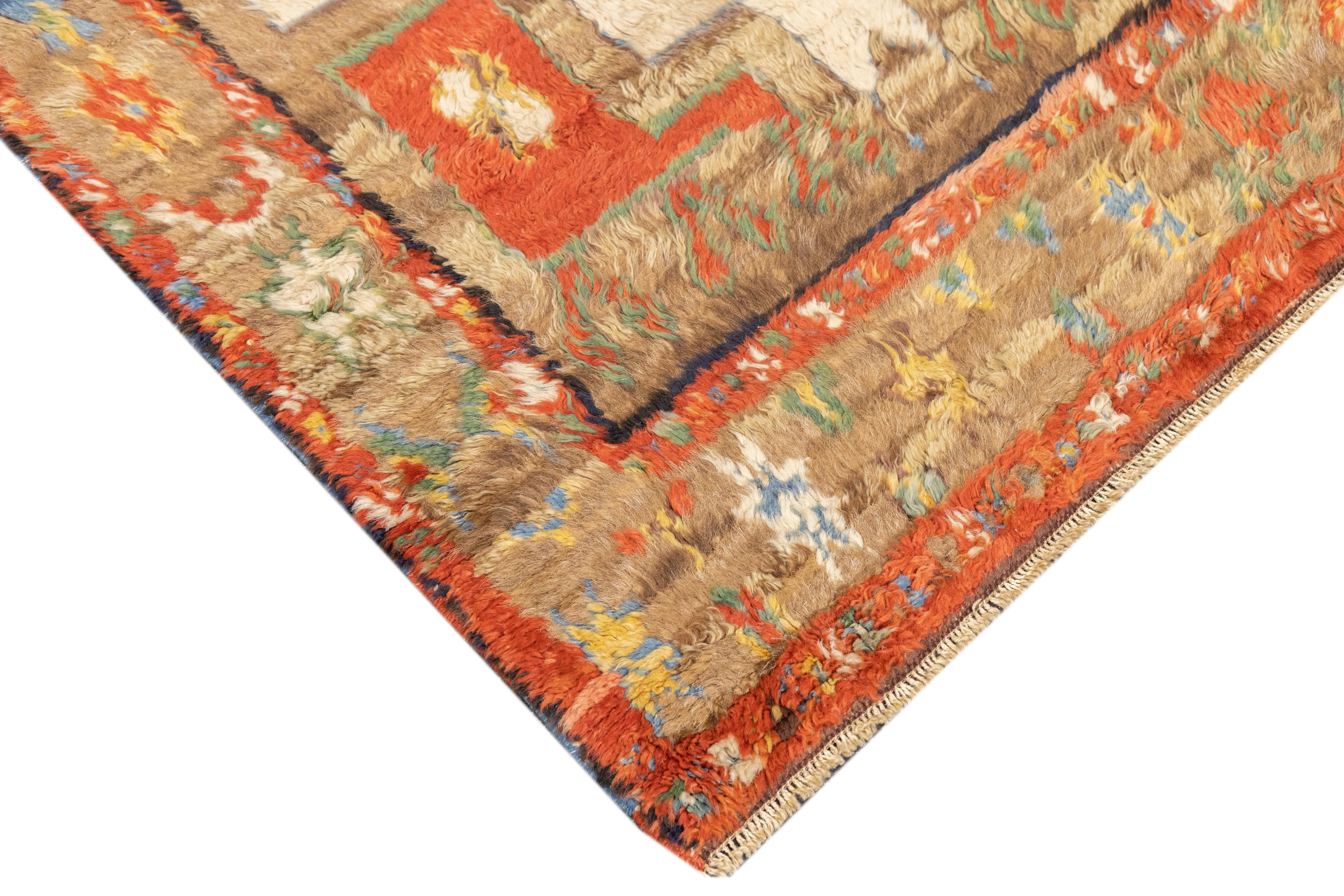 Antique Turkish Rug 3'6'' x 4'11'' In Good Condition For Sale In New York, NY