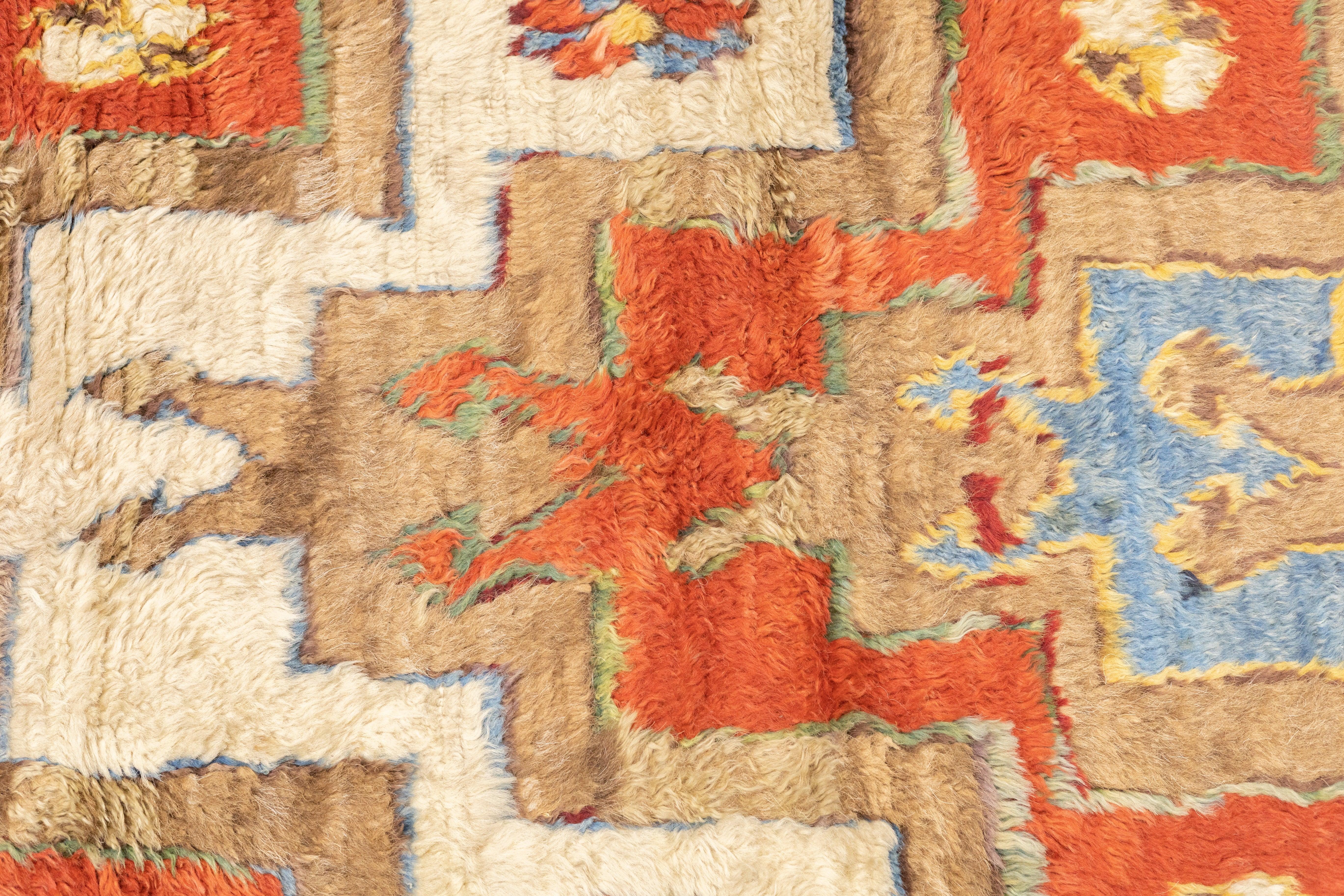 Antique Turkish Rug 3'6'' x 4'11'' For Sale 3