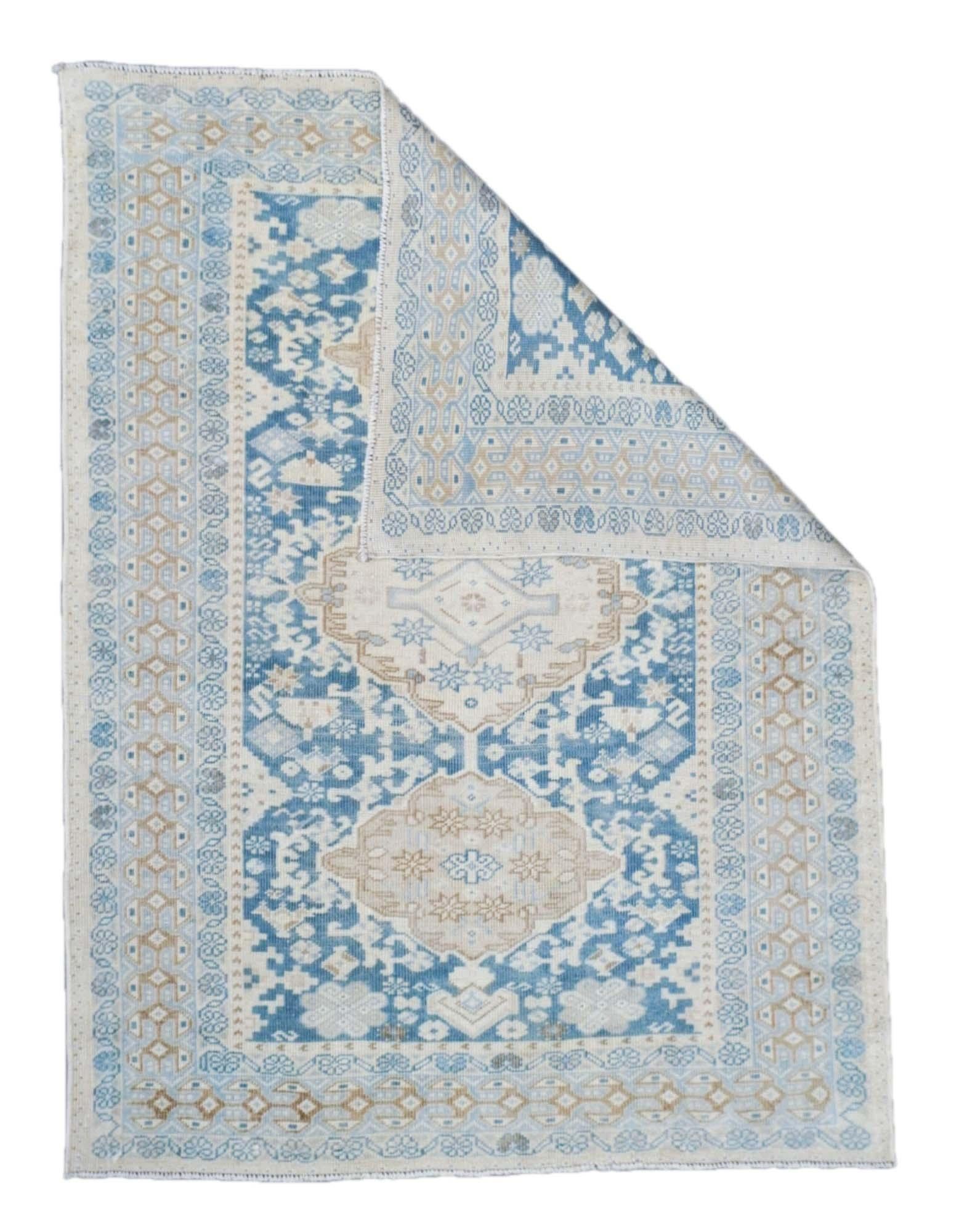 Antique Turkish Rug 3'7'' x 4'10''. The carpets, scatters, runners, long rugs and bags of the towns, villages and tribes of Anatolia, including: Oushak, Ghiordes, Kula, Ladik, Hereke, Konya, Melas, Bergama, Sivas, Kayseri and Yuruk. Enormous range