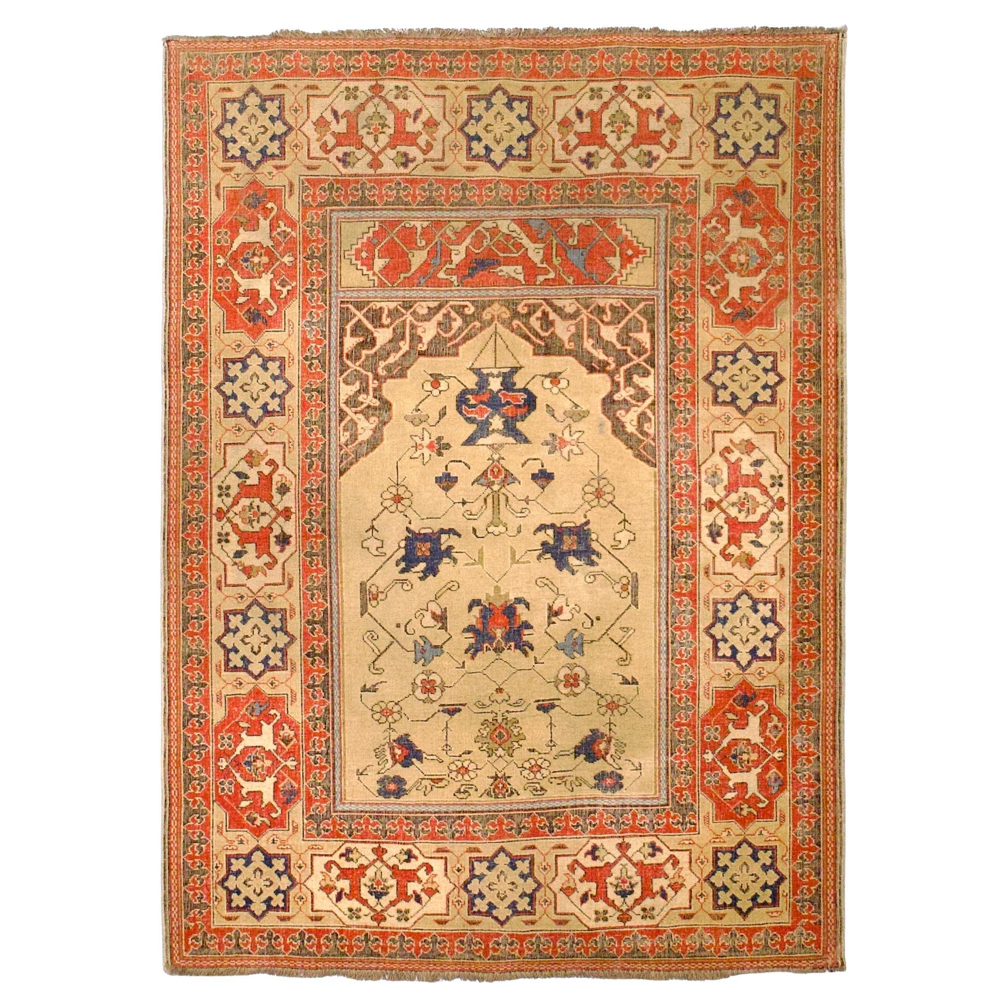 Alfombra Turca Antigua 4'0" x 5'6 en venta
