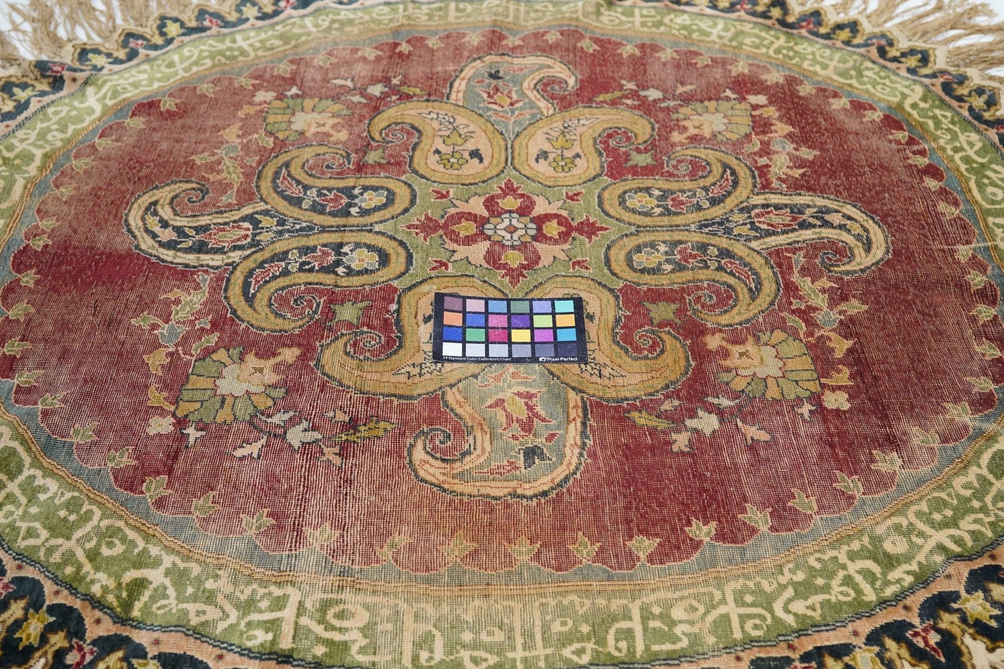 Alfombra Turca Antigua 4'5'' x 4'6'' Turco en venta