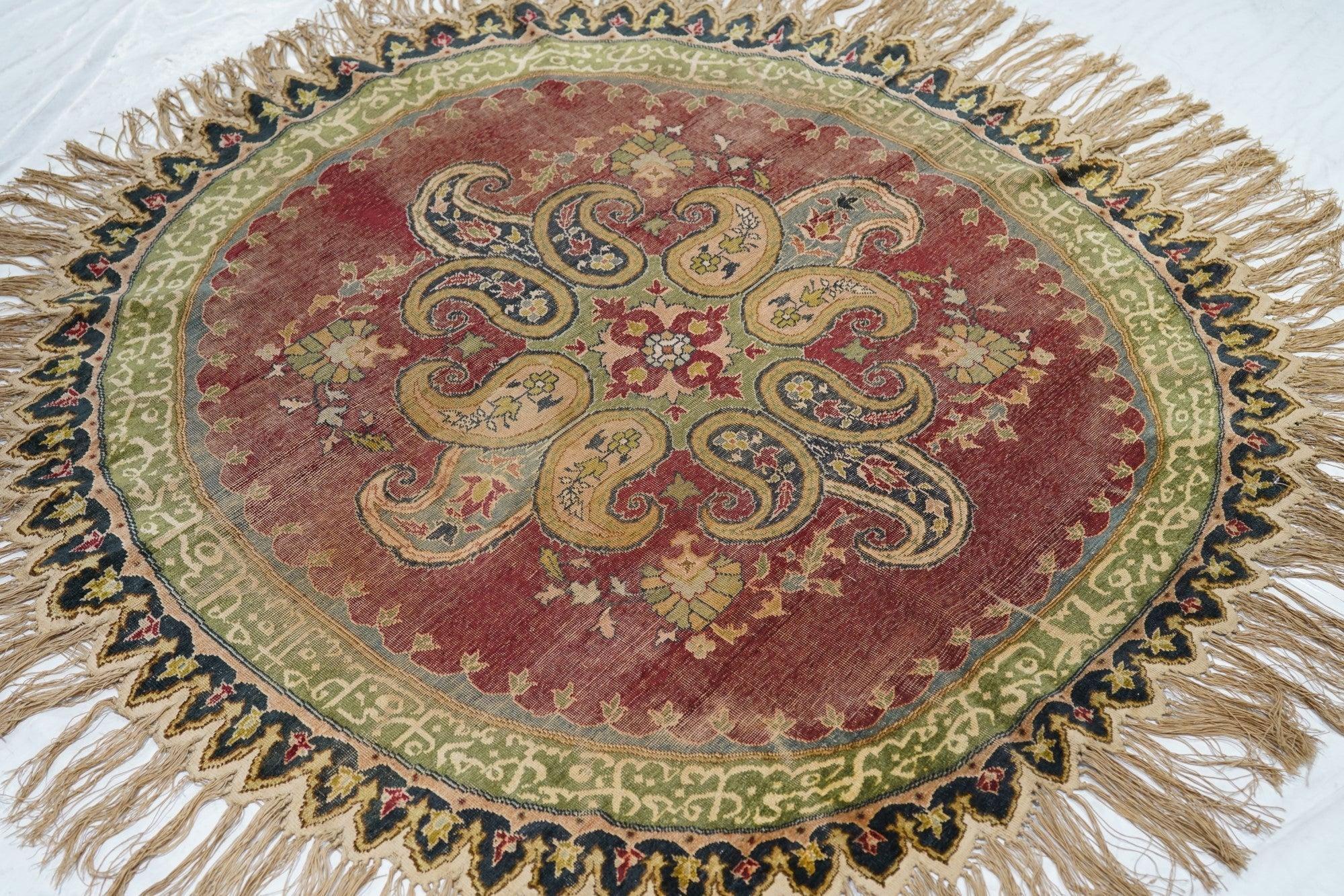 Alfombra Turca Antigua 4'5'' x 4'6'' en venta 1