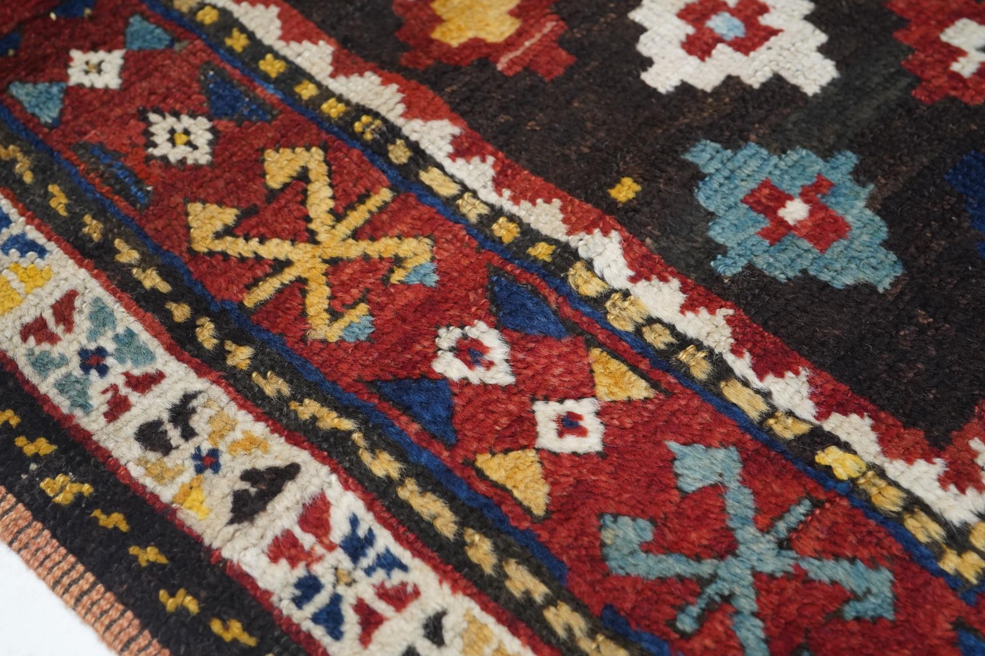 Antique Southern Caucasian Tribal Rug  In Excellent Condition For Sale In New York, NY