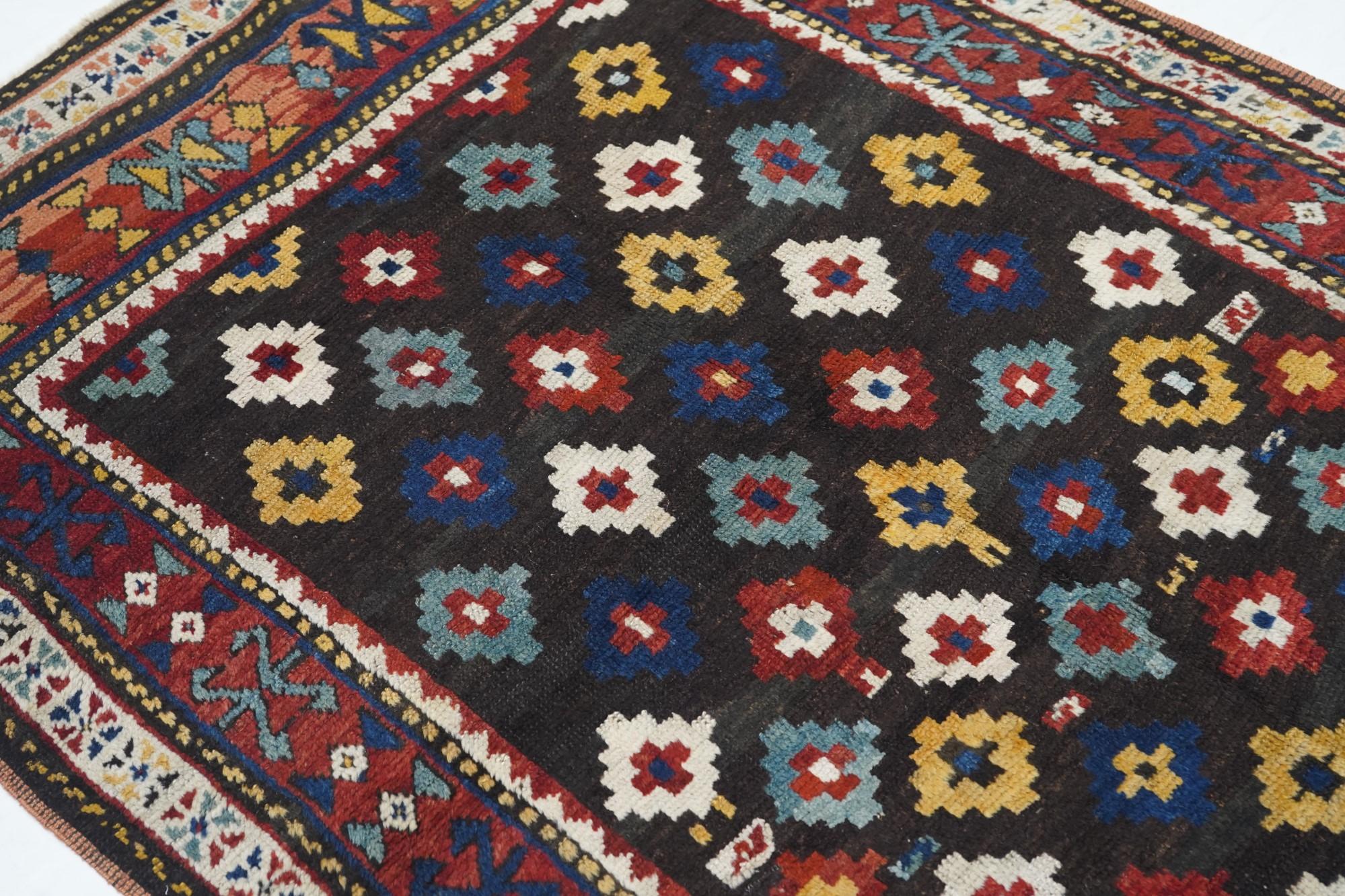 Wool Antique Southern Caucasian Tribal Rug  For Sale