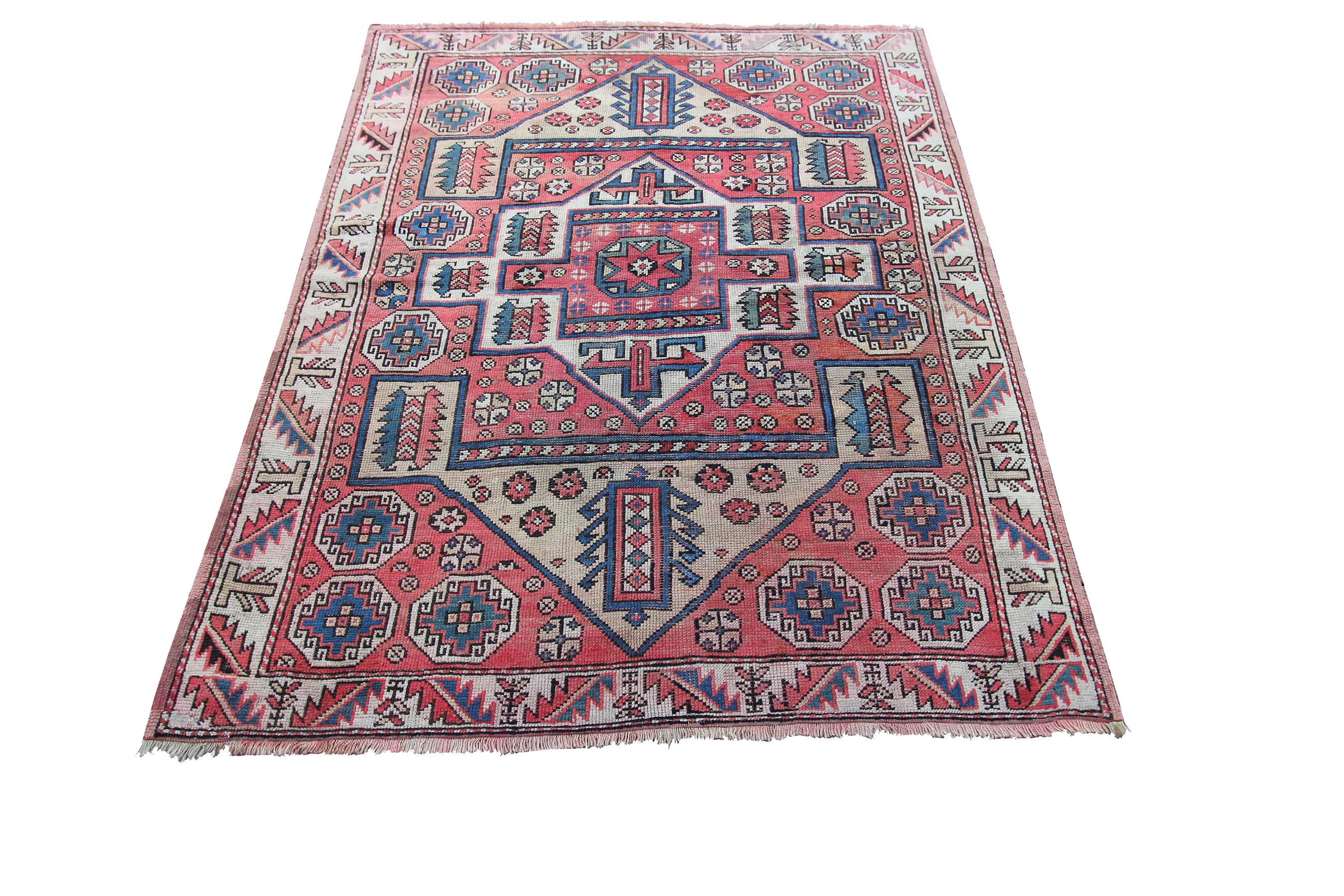 Antiker türkischer antiker Bergama-Teppich, antiker Kazak-Teppich, Sammler, 1890 (Kasachisch) im Angebot