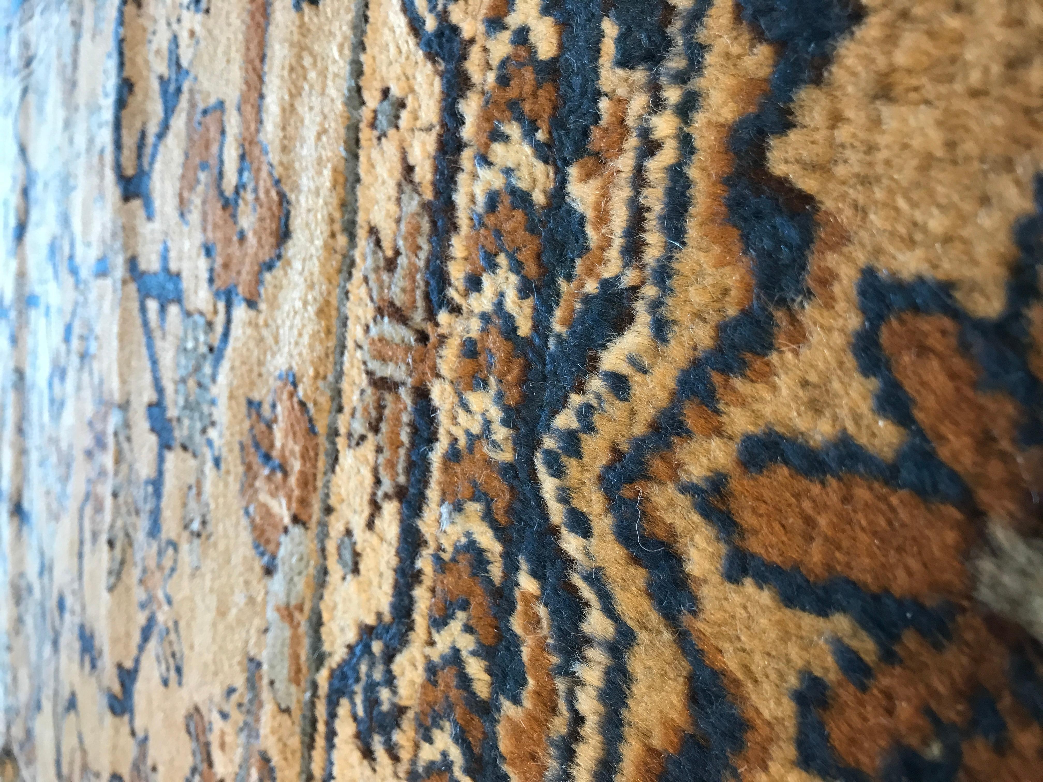 Hand-Knotted Antique Turkish Rug For Sale