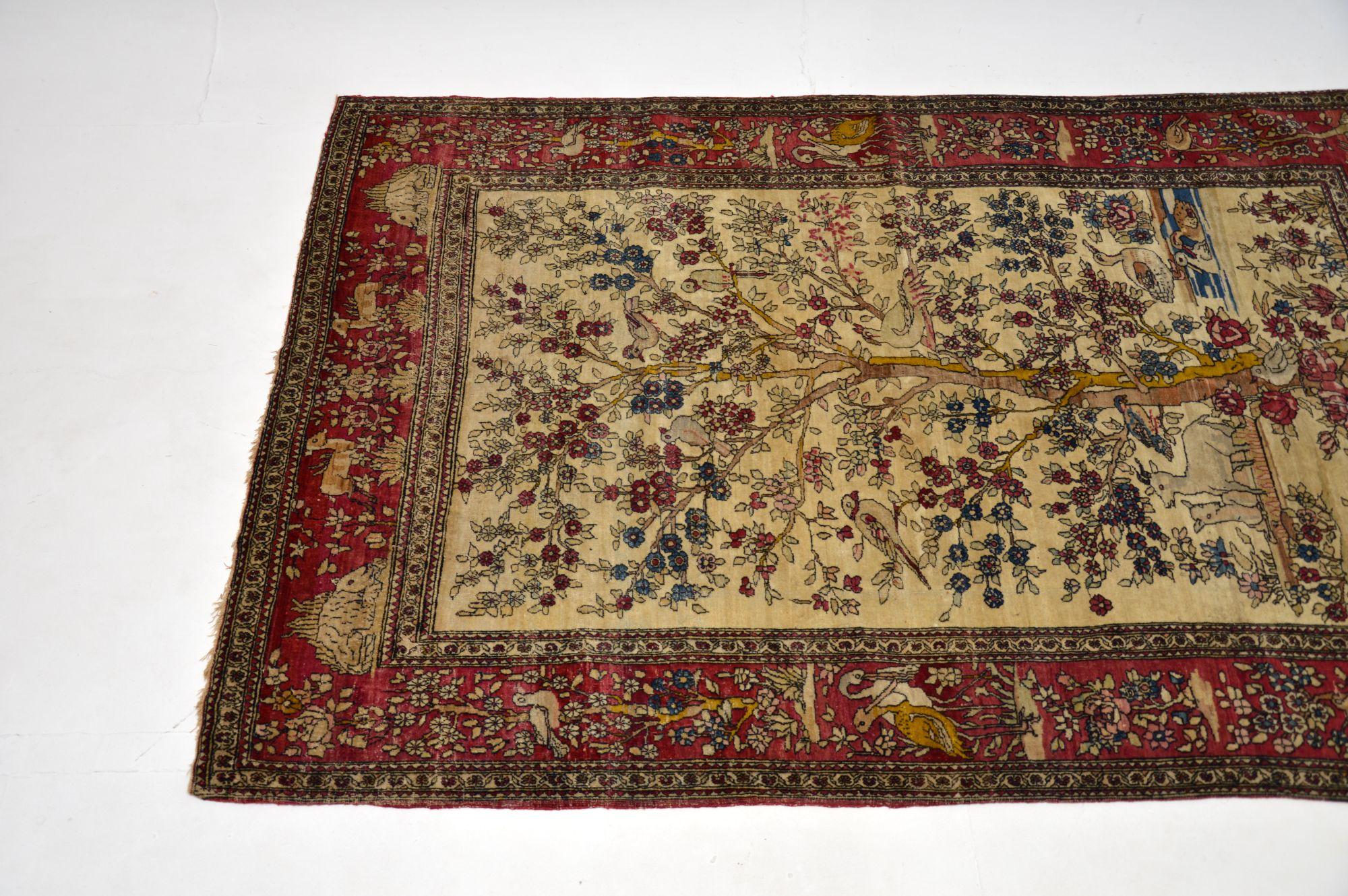 Hand-Woven Antique Turkish Rug For Sale