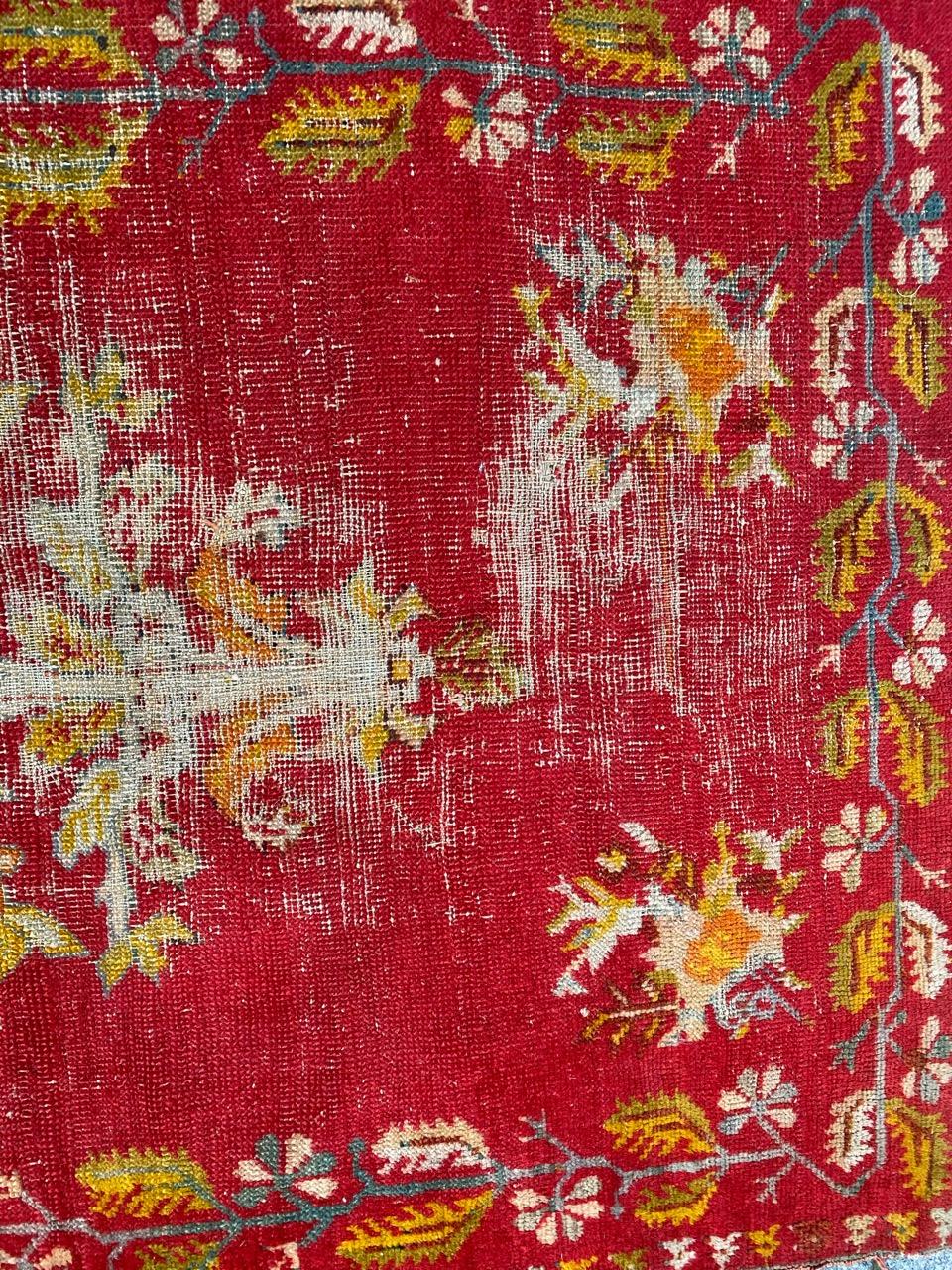 Hand-Knotted Antique Turkish Rug