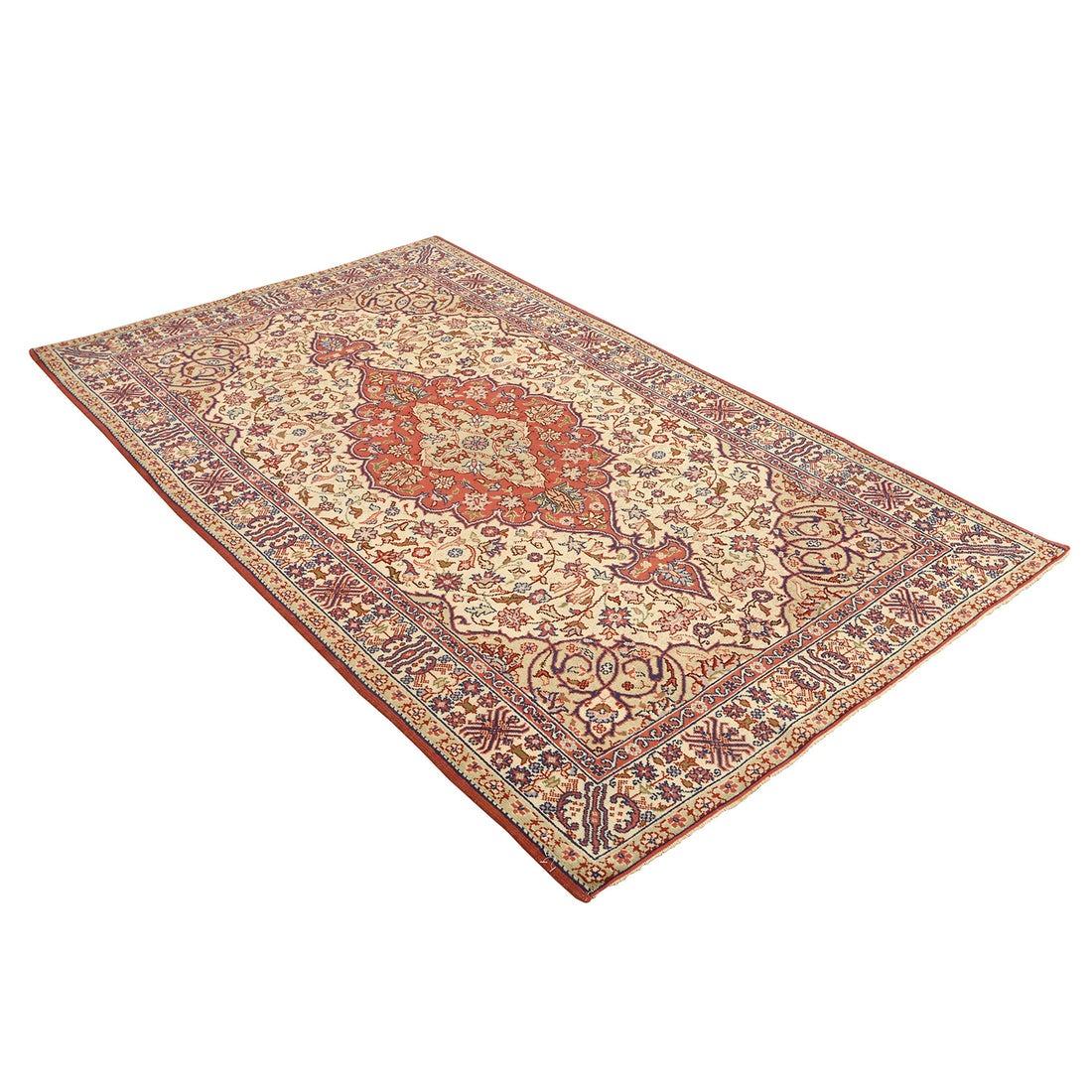 Hand-Knotted Antique Turkish Rug - Size: 6'7x4'1 For Sale