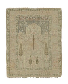 Antique Turkish Rug Stylized Tree of Life Design & Cyprus Trees - Rug & Kilim