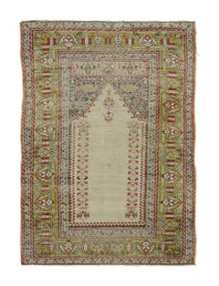 Antique Turkish Rug with Classic Arch & Teapot Motif in Multicolor - Rug & Kilim