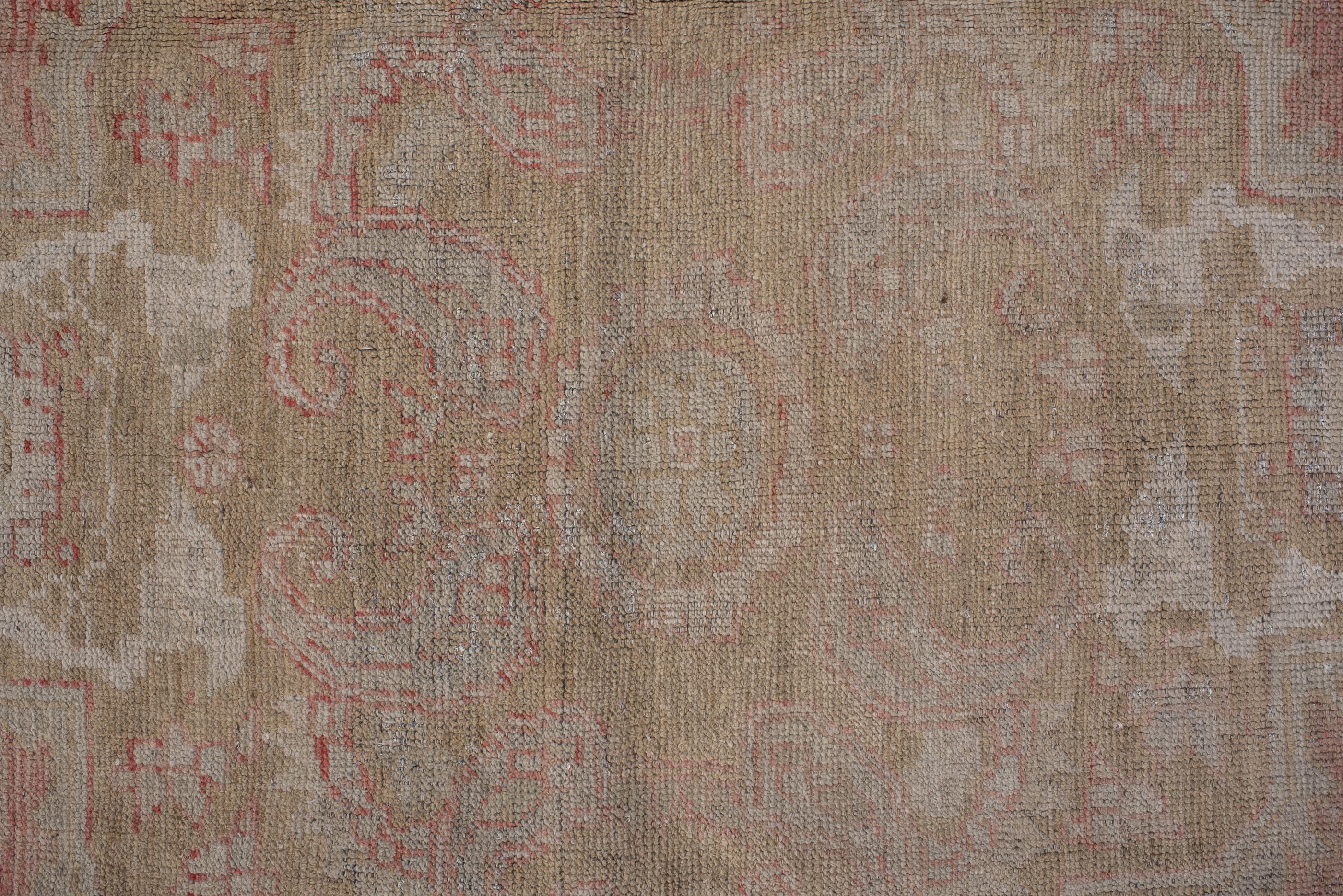 Antique Turkish Rug with Dark Red Field and a Cartouche Medallion In Good Condition For Sale In New York, NY