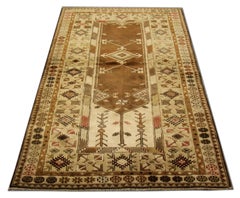 Antique Turkish Rugs, Vintage Rug Milas, Brown Rug, Handmade Carpet