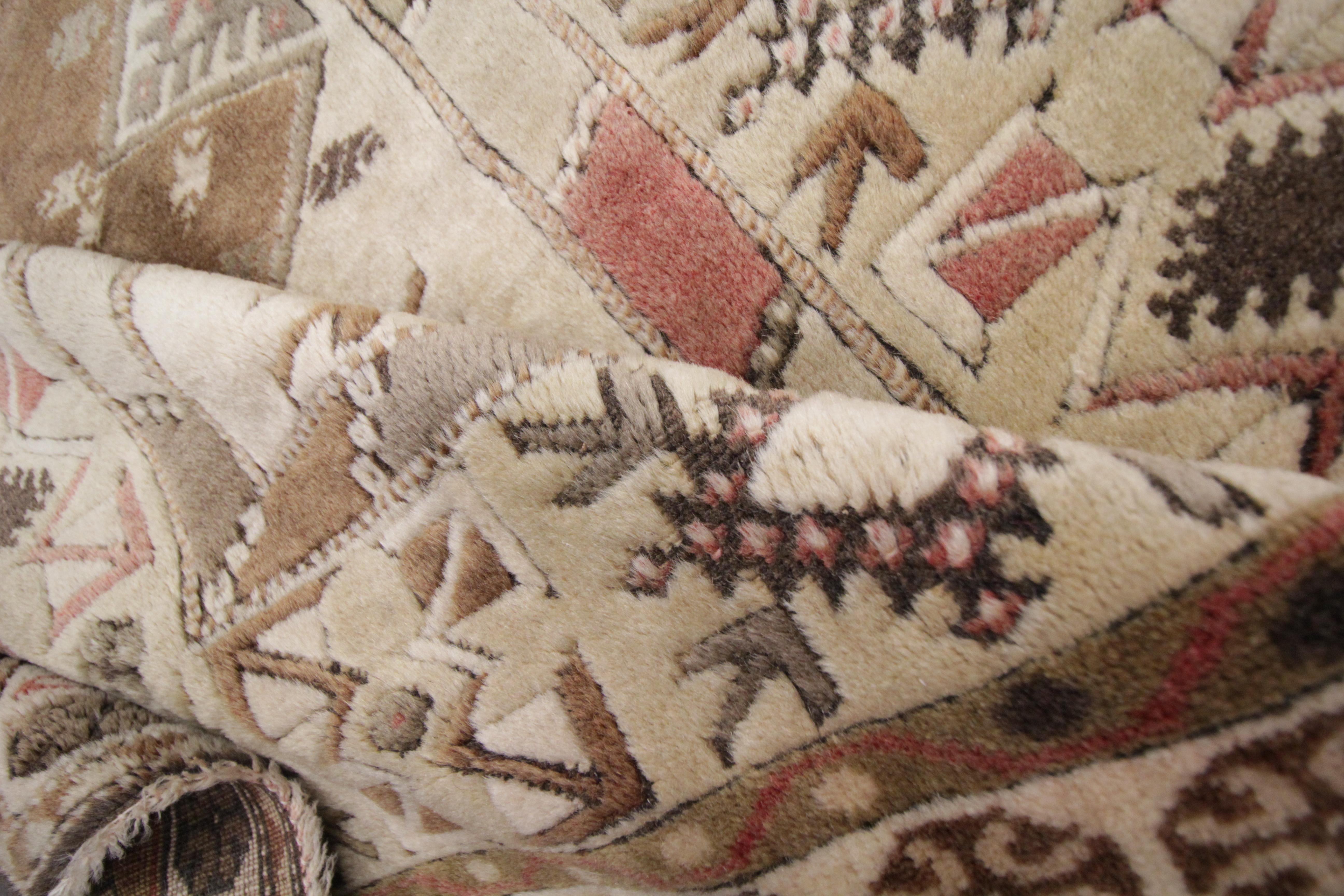 Mid-20th Century Antique Turkish Rugs, Vintage Rug Milas, Brown Rug, Hand Made Carpet For Sale