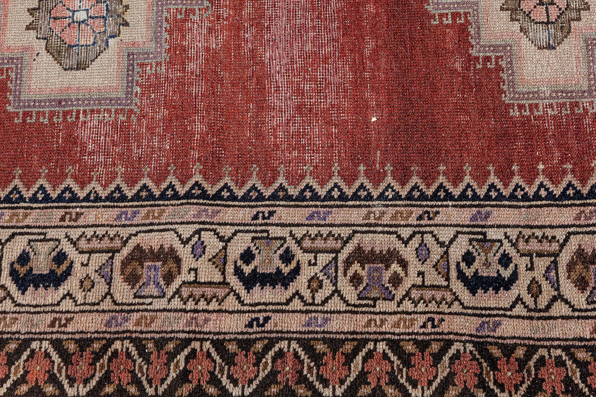 Hand-Knotted Antique Turkish Runner For Sale