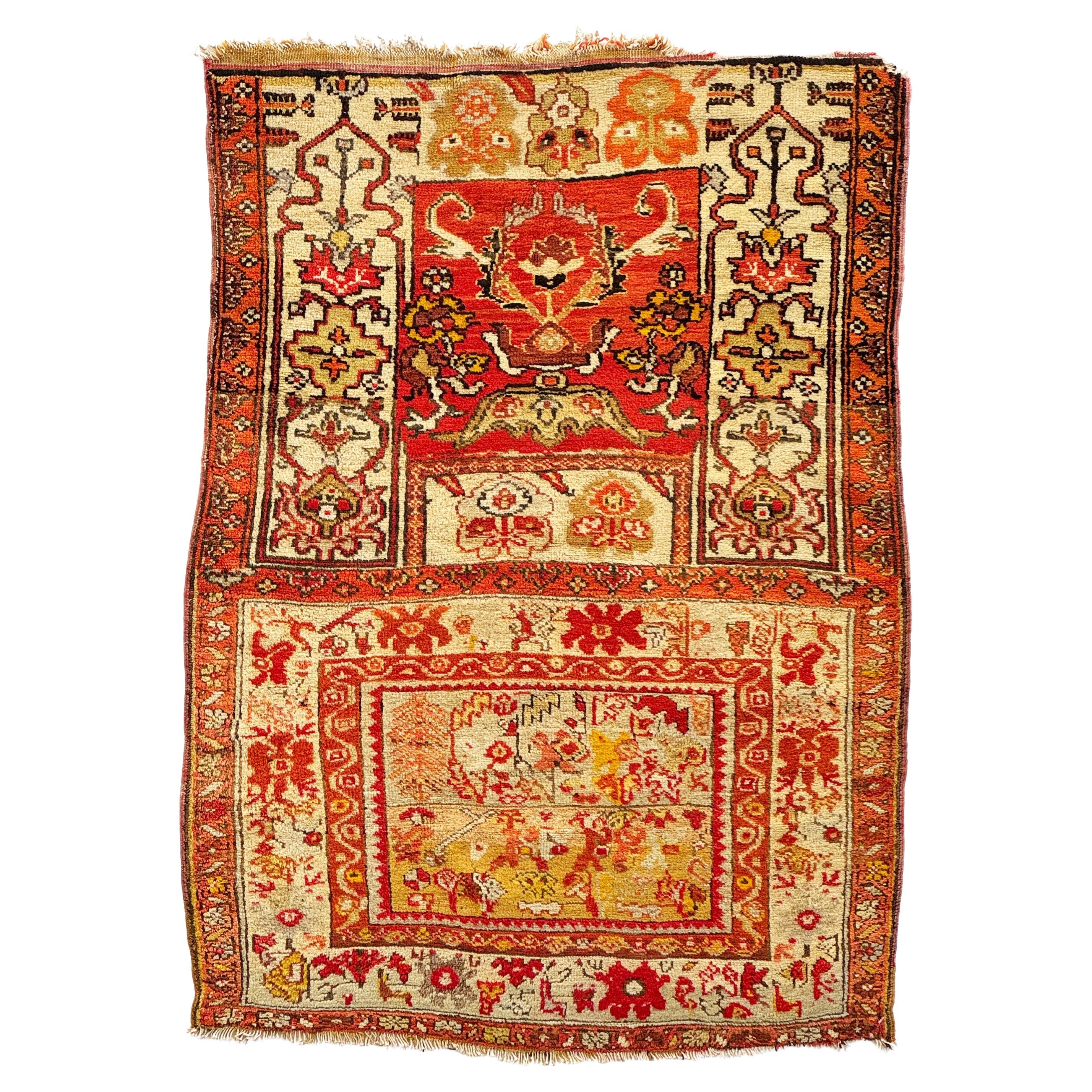 Antique Turkish Sampler or "Wagireh" Rug, c. 1900's For Sale