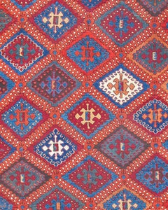 Antique Turkish Sarkisla Kurdish Rug, Late 19th Century