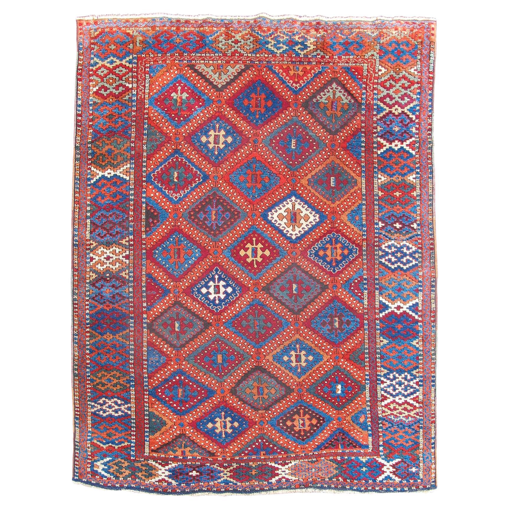 Antiker türkischer Sarkisla-Kurdischer Teppich, spätes 19. Jahrhundert