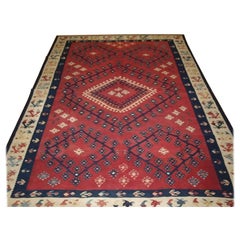 Ancien Kilim turc Sarkoy au tissage très fin, circa 1870