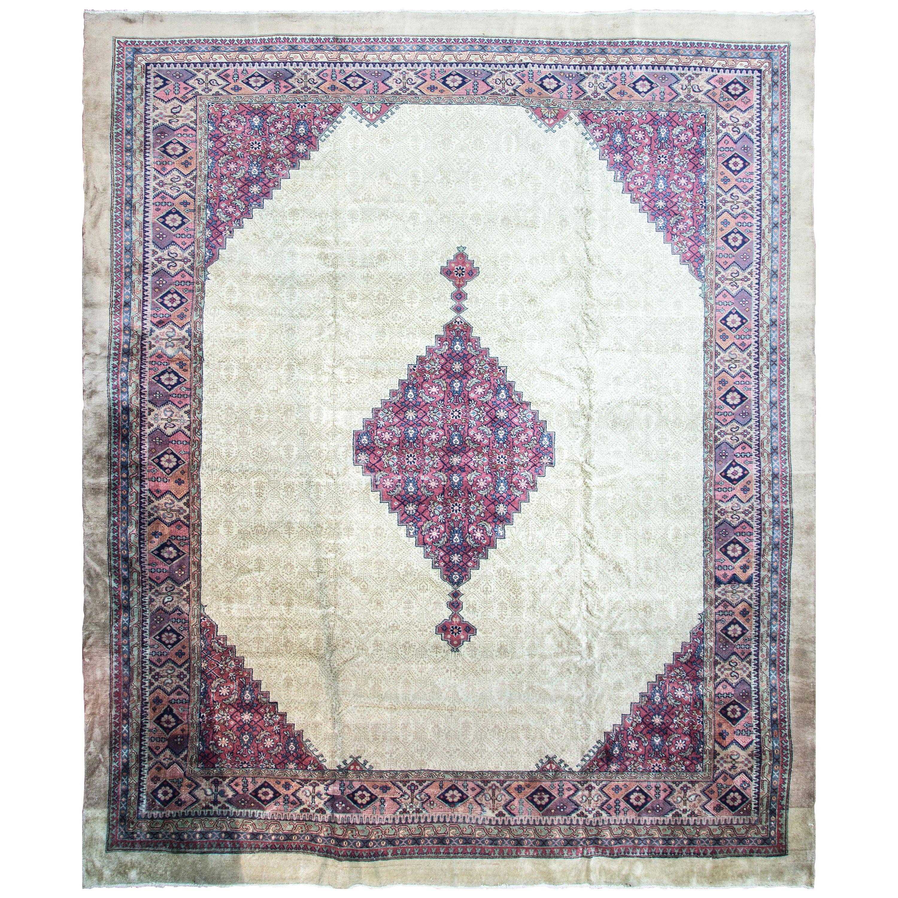 Antique Turkish Serab Design Carpet For Sale