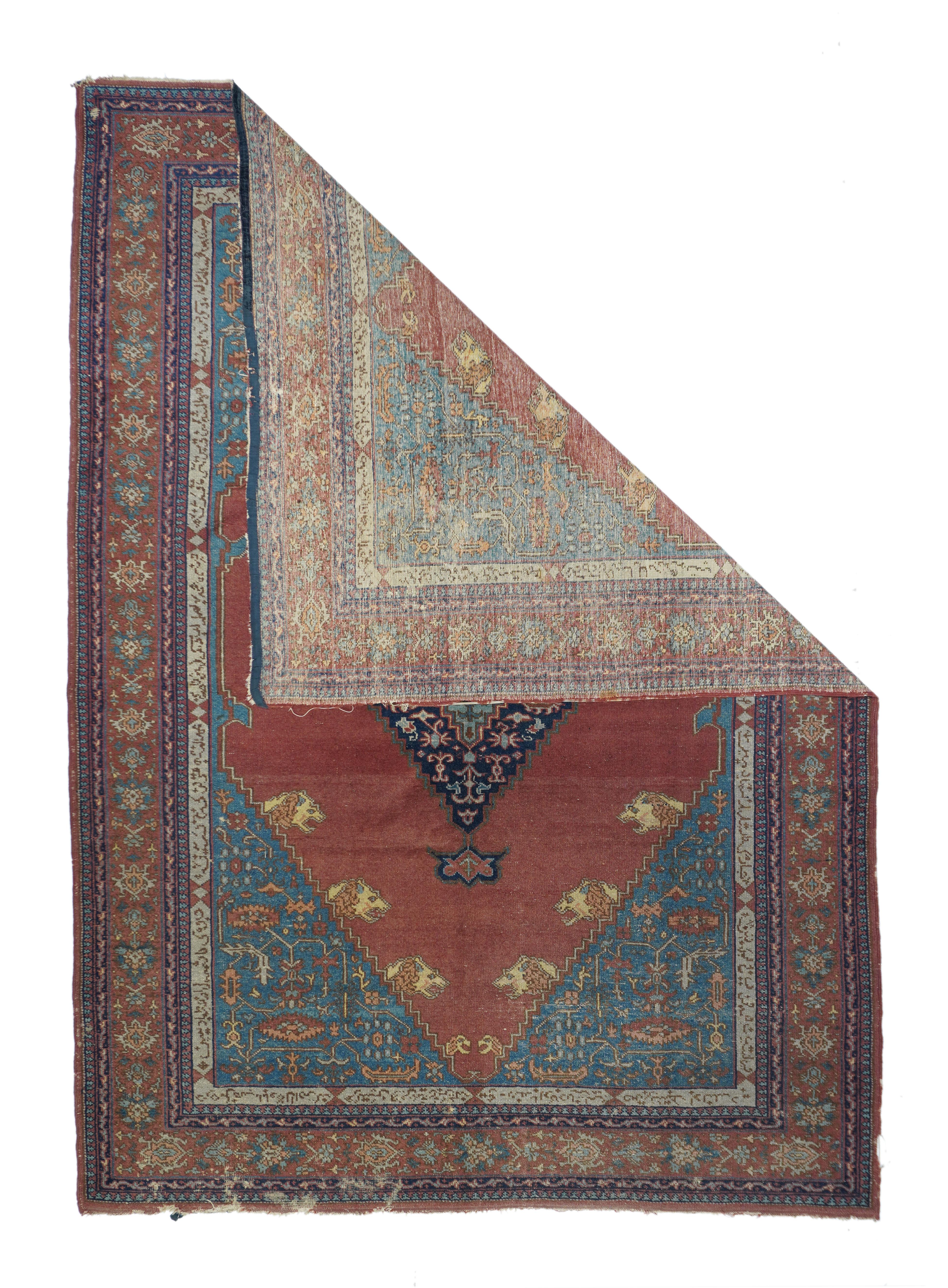 Antiker türkischer (Serapi/Bakshayesh Design) Teppich 7'0