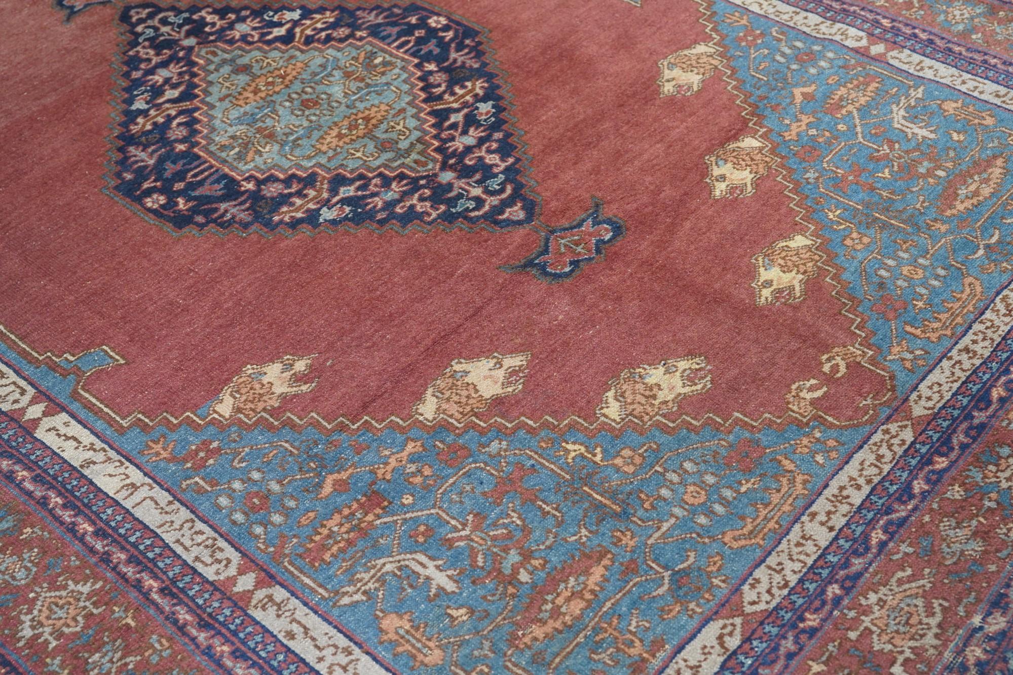 Antiker türkischer Teppich (Serapi/Bakshayesh Design) 7'0