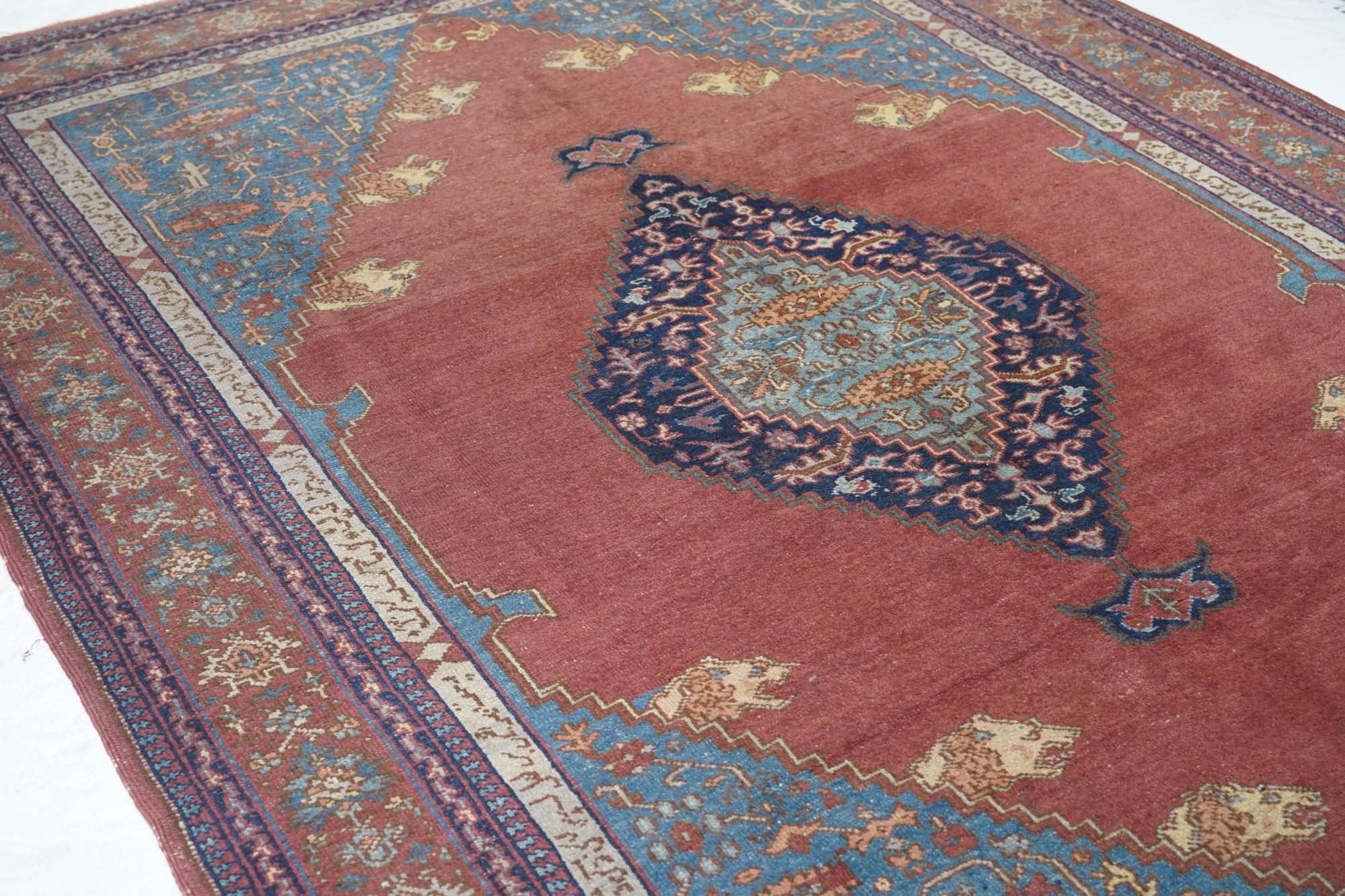 Antiker türkischer Teppich (Serapi/Bakshayesh Design) 7'0