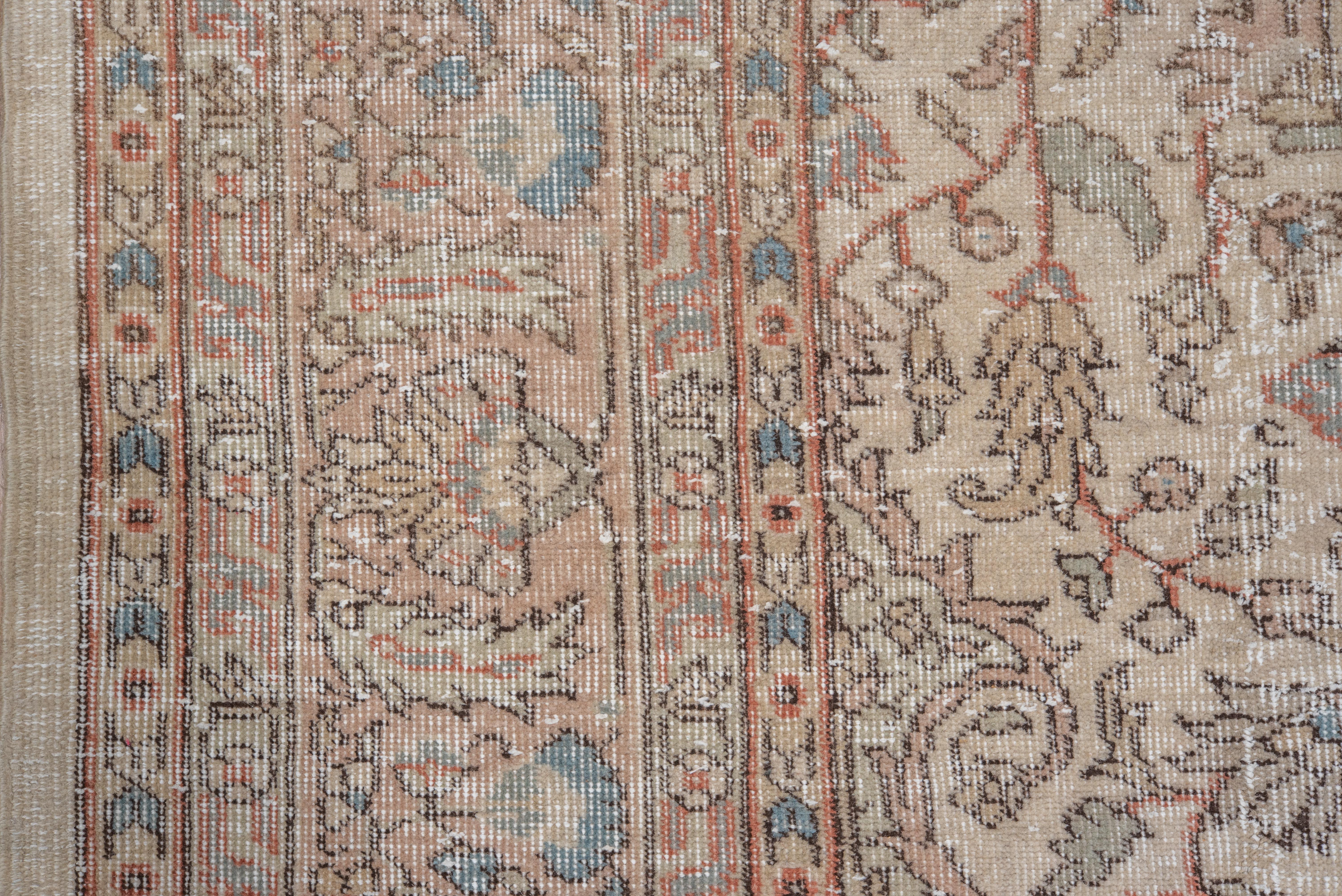 Wool Antique Turkish Shabby Chic Rug 1960 For Sale
