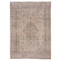 Vintage Turkish Shabby Chic Rug 1960