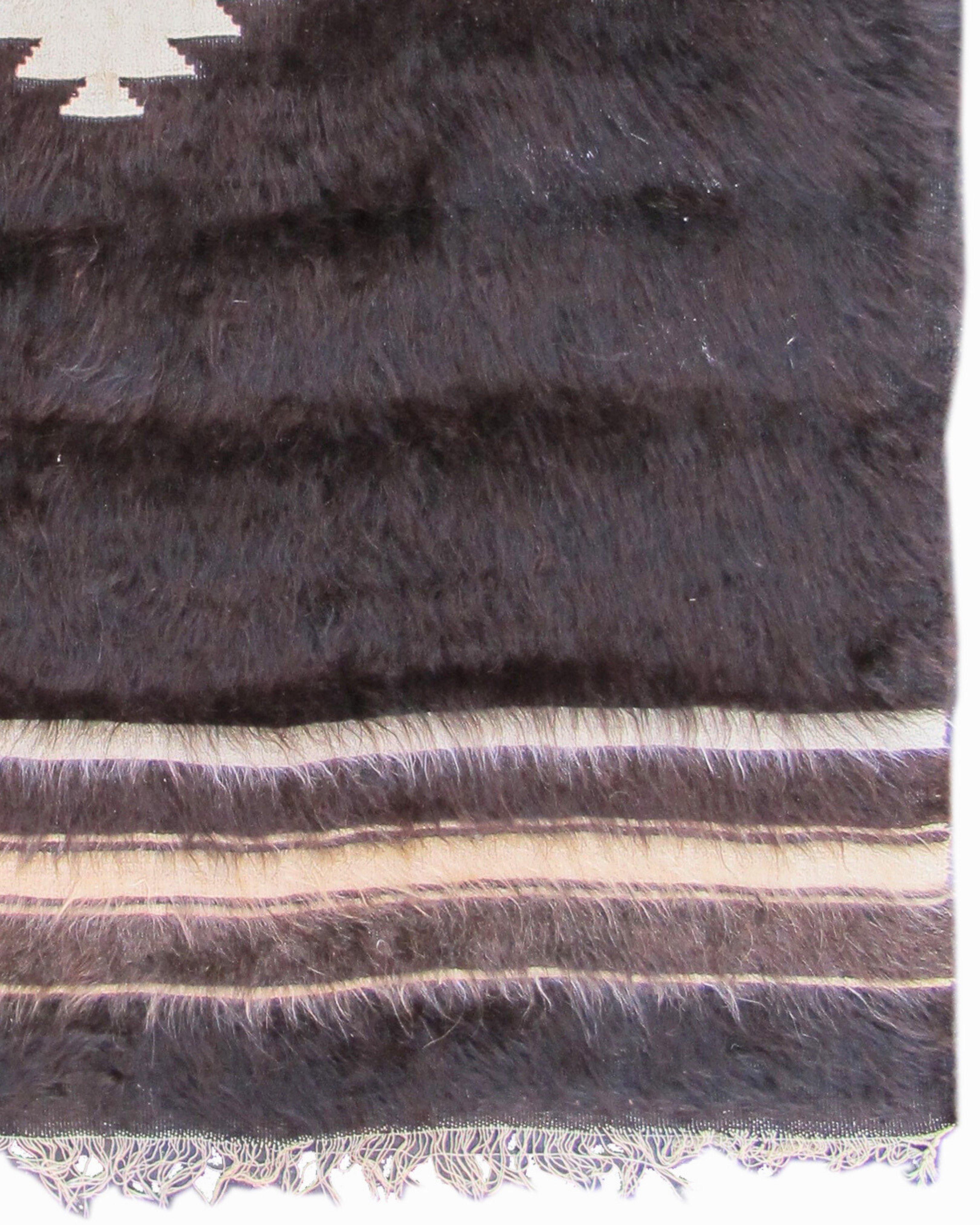 Tissé à la main Couverture turque ancienne de Siirt, milieu du 20e siècle