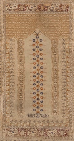 Antique Turkish Silk Kaiseri Rug, circa 1900s