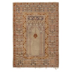 Antiker türkischer Kaiseri-Teppich aus Seide, um 1900