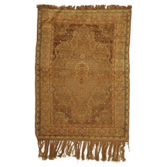 Antique Turkish Silk Kaysari Rug