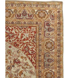 Antique Turkish Silk Kayseri Rug