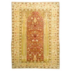 Antique Turkish Silk Rug 4'4" x 6’6"