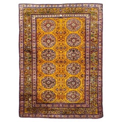 Alfombra antigua de seda turca 4'5'' x 6'3''