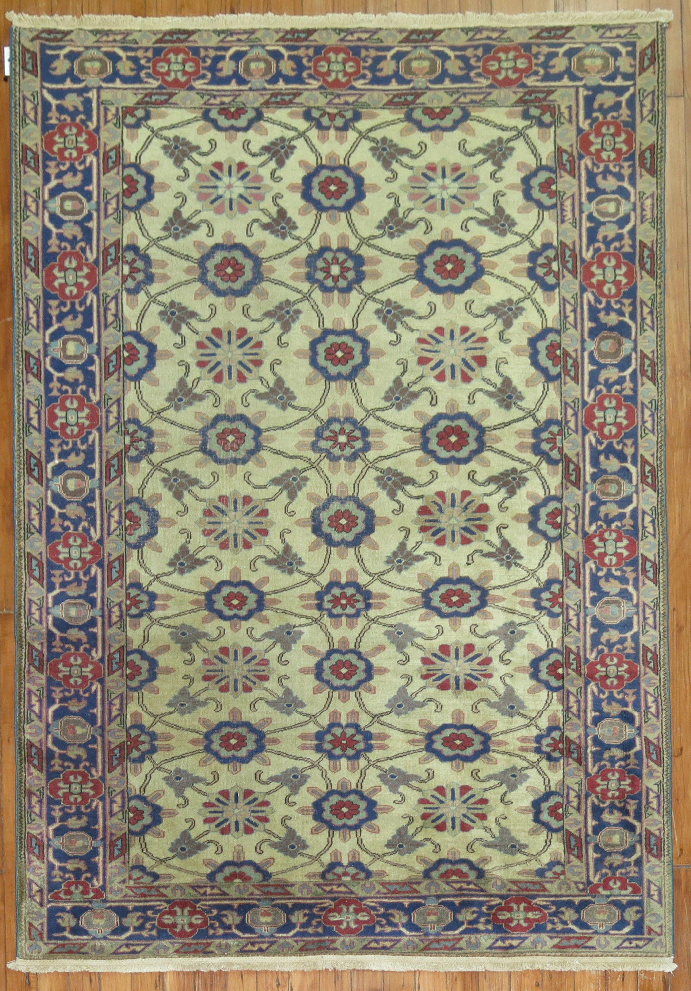 Zabihi Collection Turkish Sivas Accent Rug In Good Condition For Sale In New York, NY