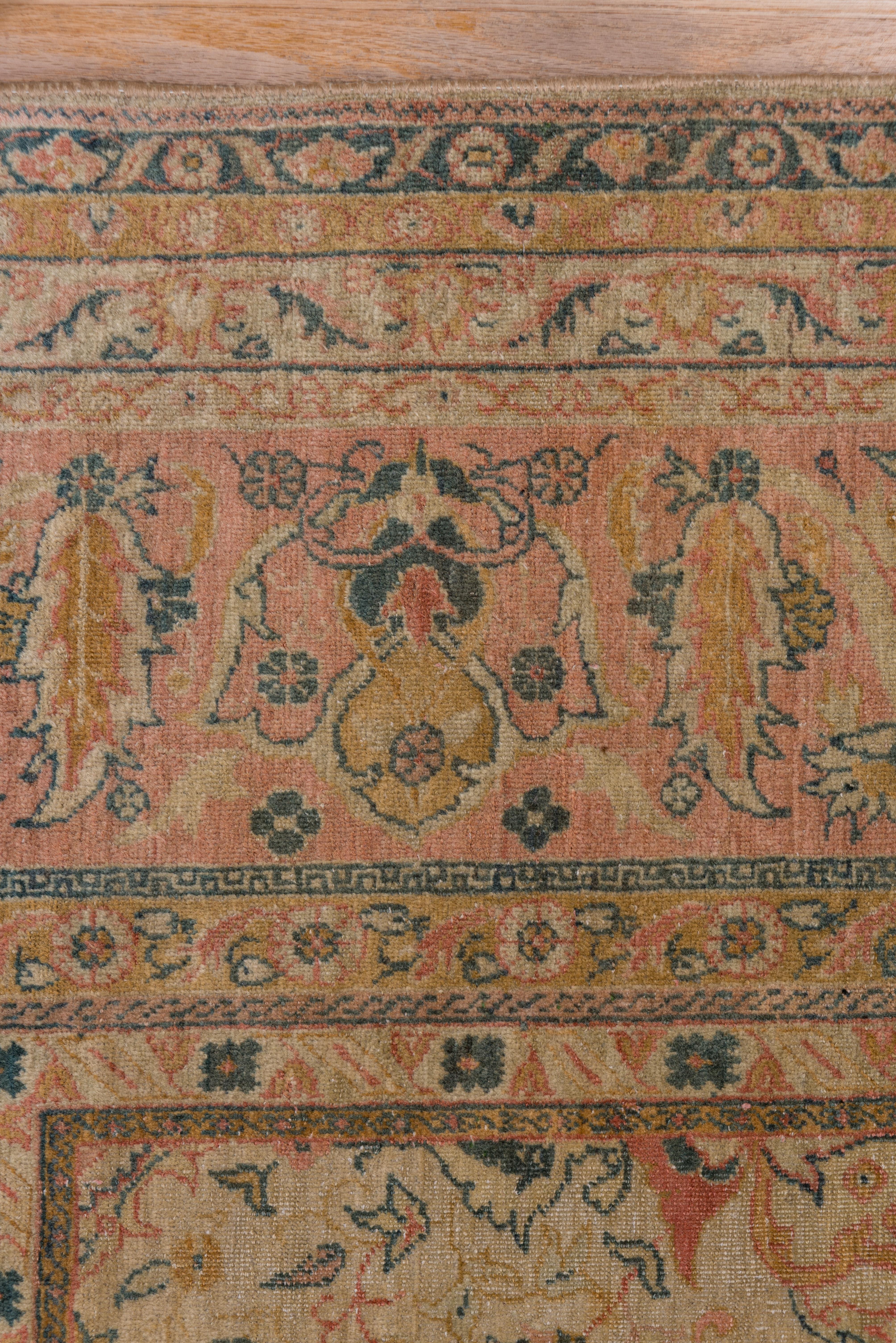 Antique Turkish Sivas Carpet, Allover Neutral Field & Colorful Accents For Sale 4