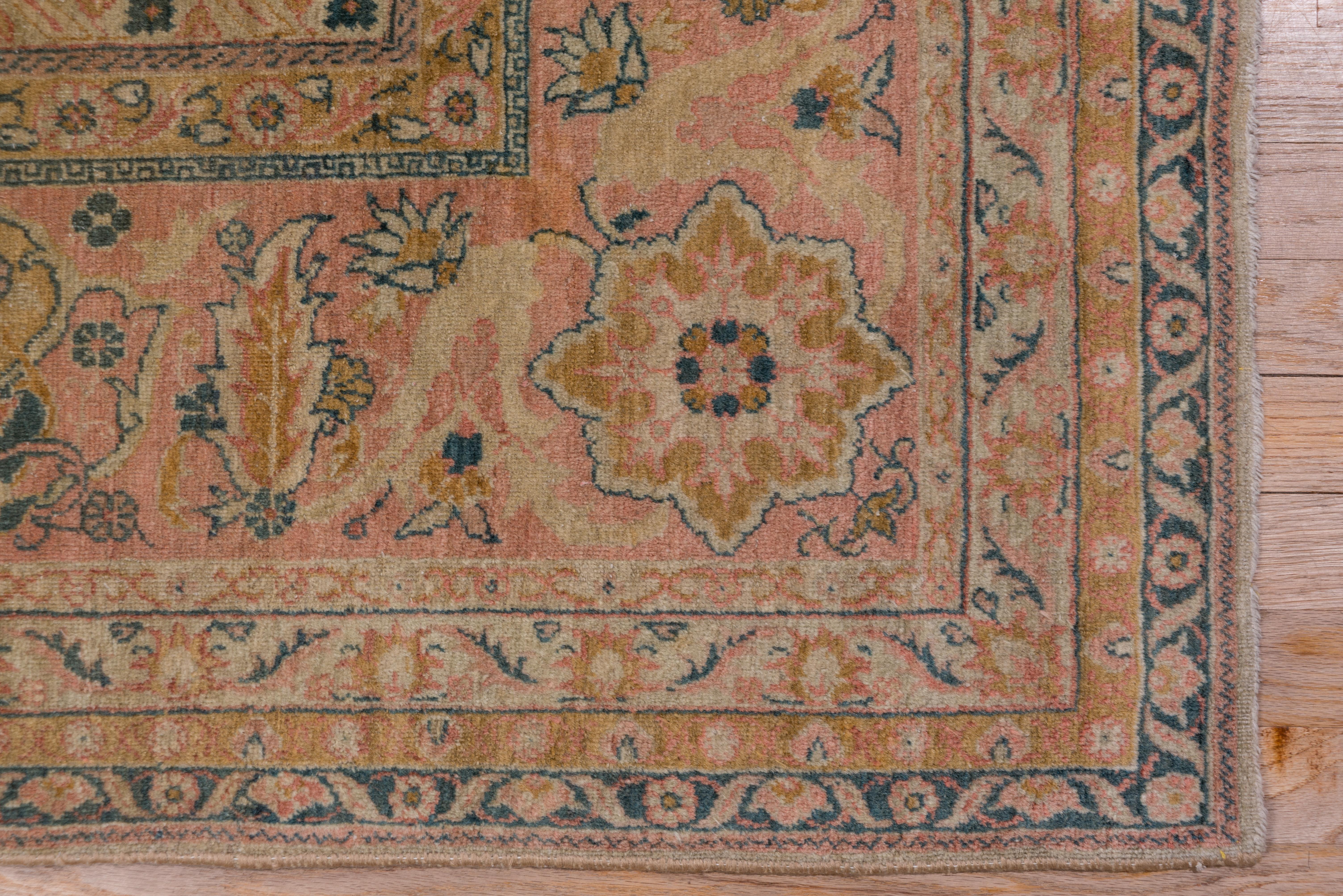 Antique Turkish Sivas Carpet, Allover Neutral Field & Colorful Accents For Sale 2