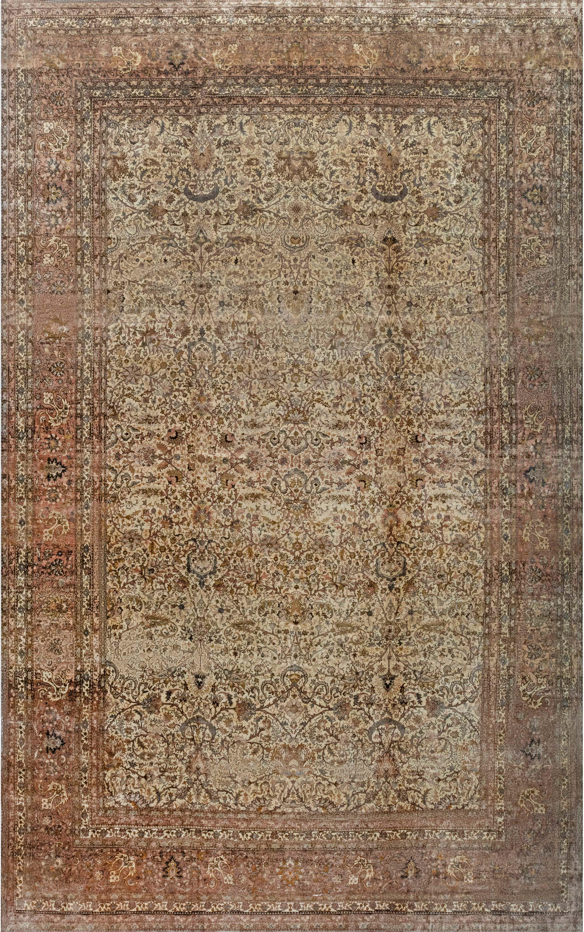 Antique Turkish Sivas Hand Knotted Wool Rug For Sale