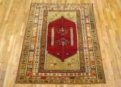 Antique Turkish Sivas Oriental Carpet, in Small Size w/ Central Medallion