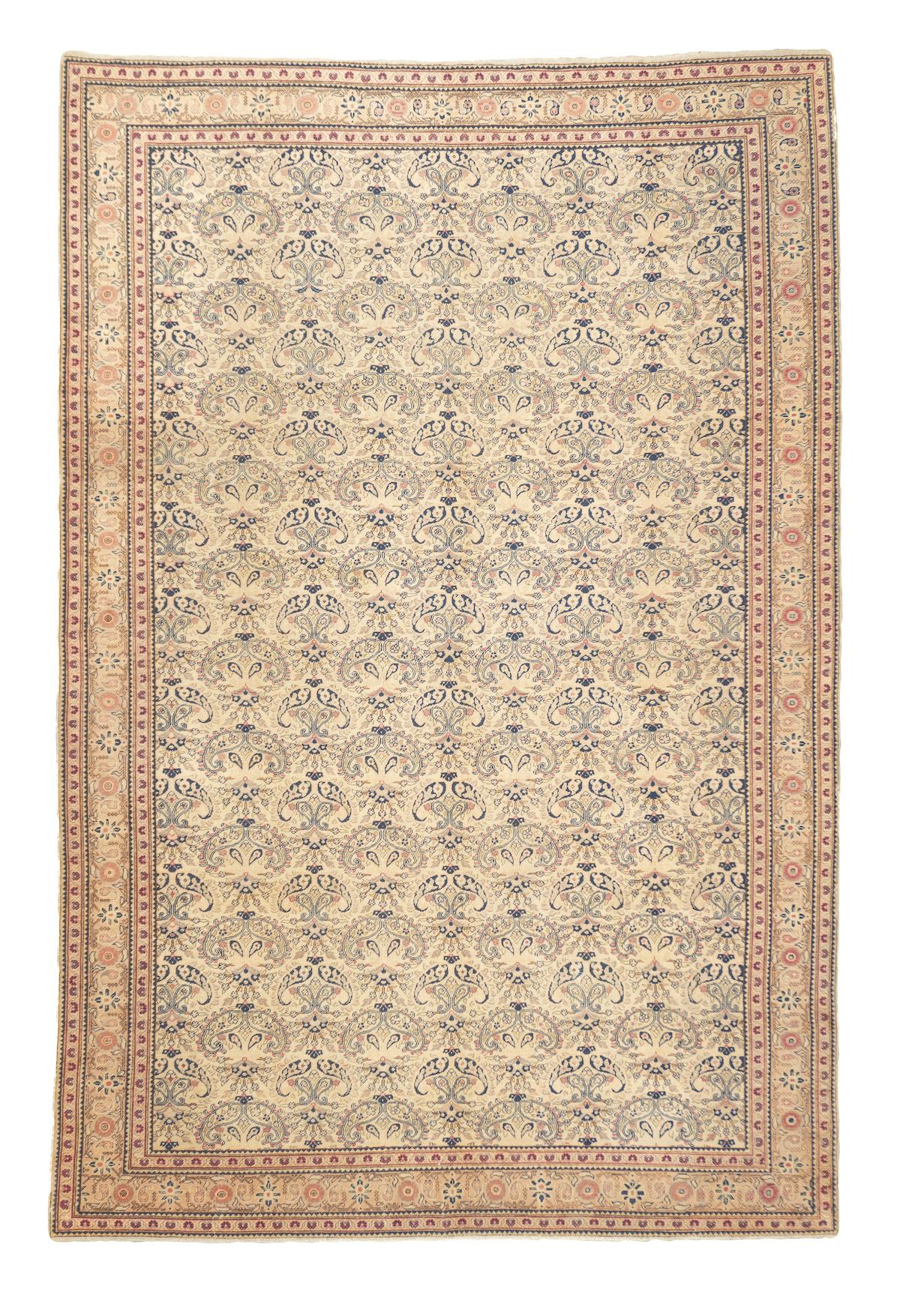 Hand-Knotted Antique Turkish Sivas Rug 8'4'' x 12'6'' For Sale