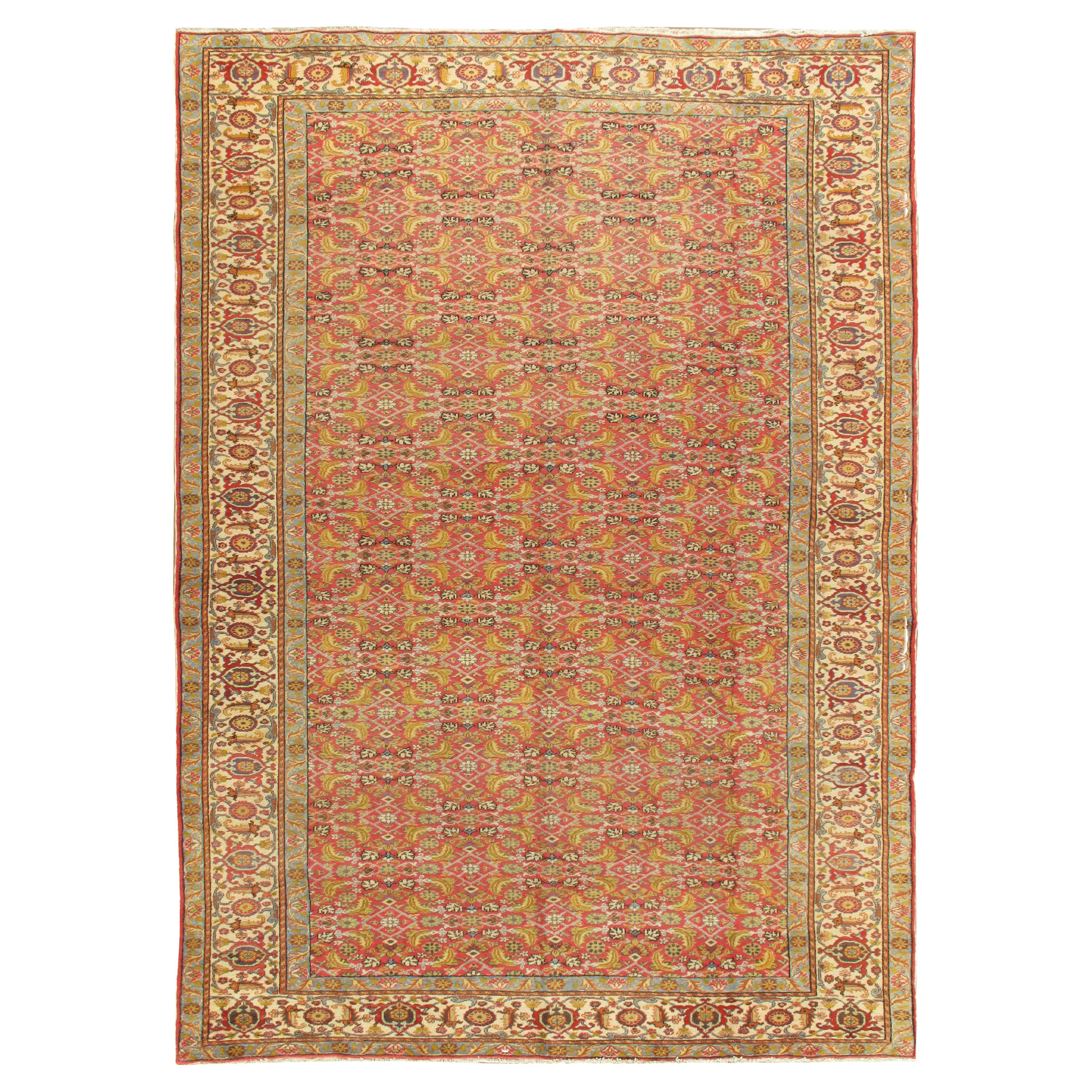 Antique Turkish Sivas Rug Carpet  7'9 x 11'6 For Sale