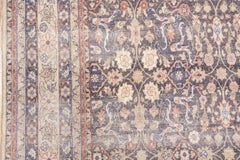 Antique Turkish Sivas Rug, Eggplant and Slate Allover Field, circa 1930s