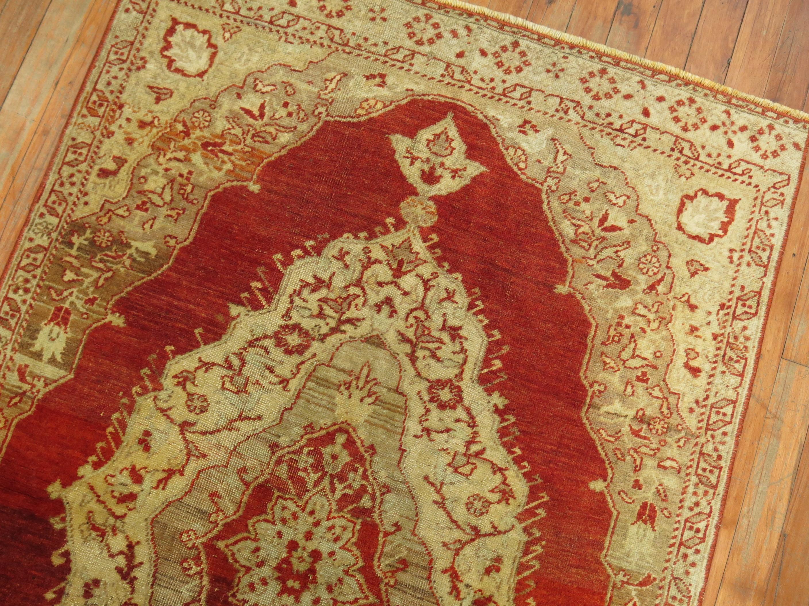 Hand-Knotted Antique Turkish Sivas Rug For Sale